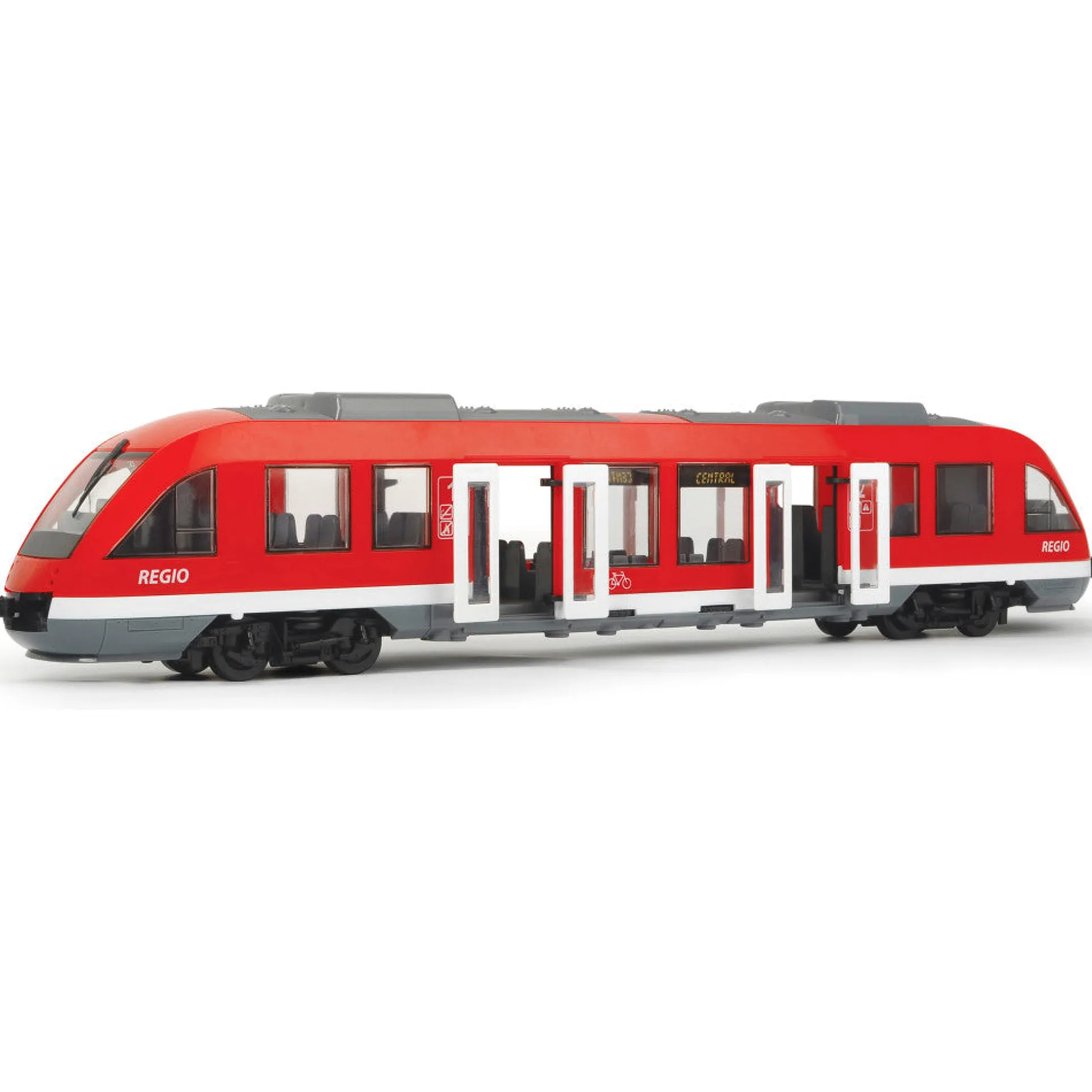 Dickie Toys 17.7" City Train - Trackless Red & White Vehicle Toy, Ages 3+