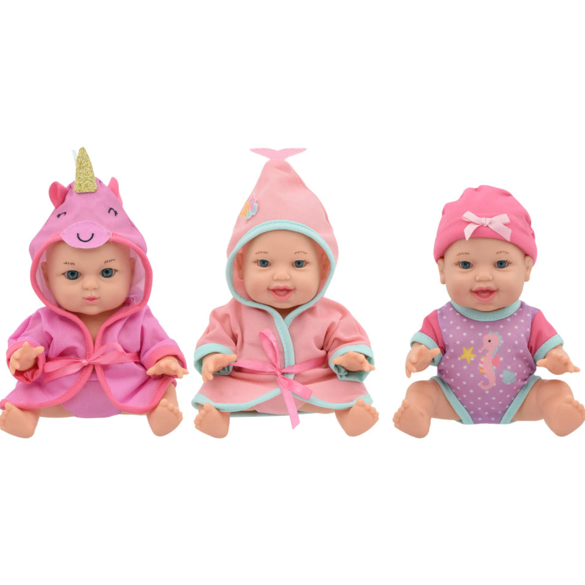 So Much Love 8-inch Trio Baby Doll Playset - Interchangeable Outfits