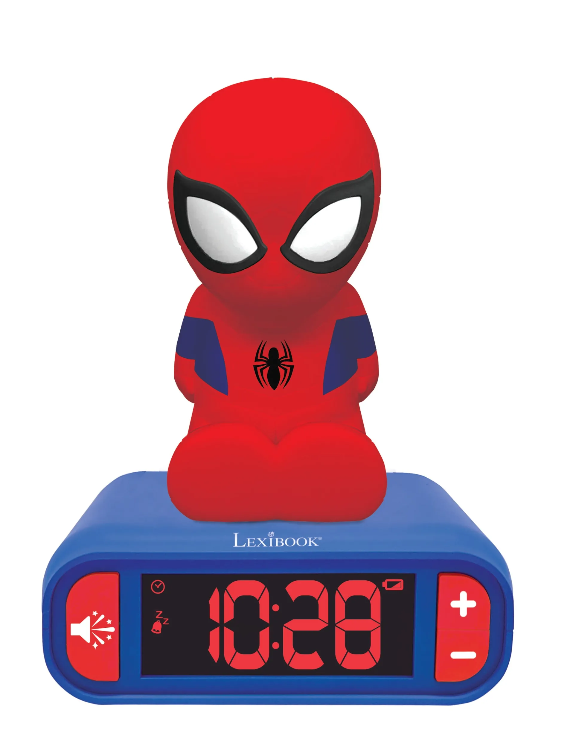 Spider-Man Digital Alarm Clock with Nightlight - Exciting Sound Effects