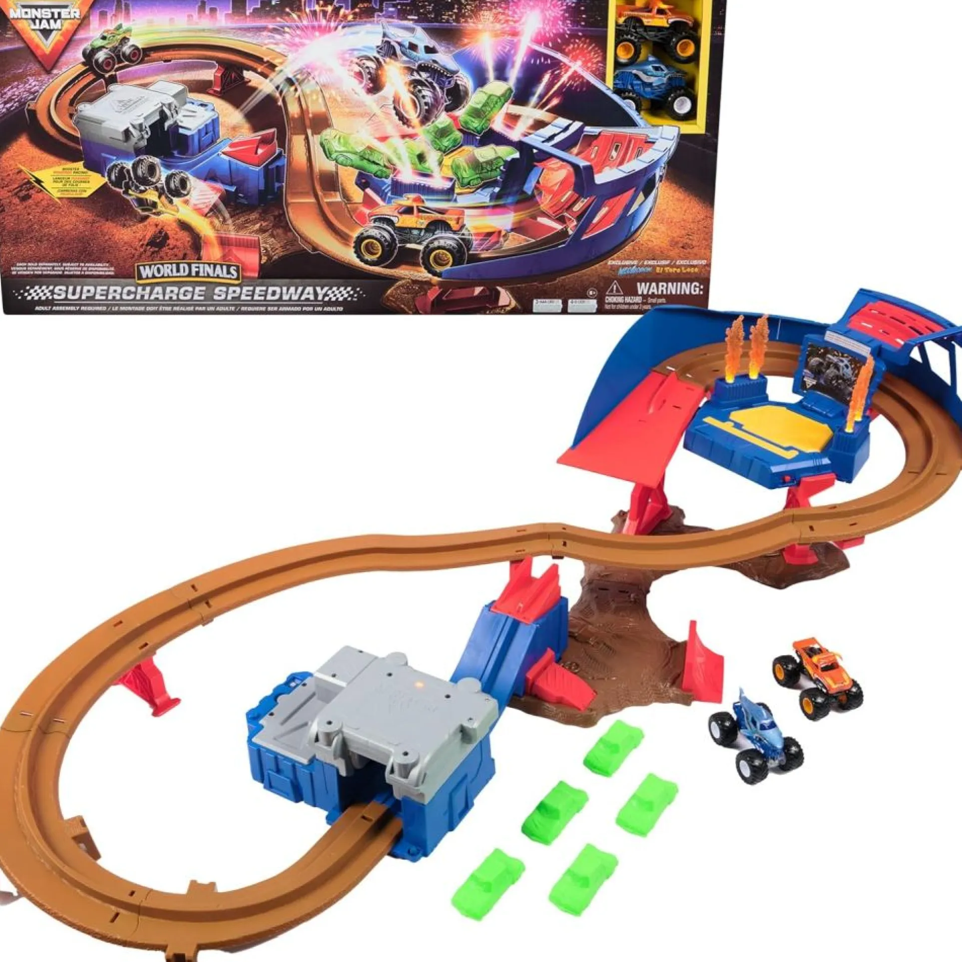 Spin Master Monster Jam 1:64 Booster Playset with Trucks