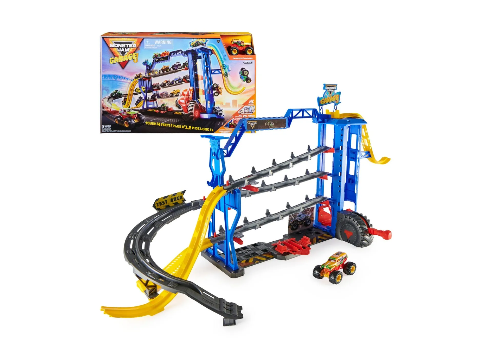 Spin Master Monster Jam 40th Anniversary Garage Playset with Exclusive Die-Cast Truck