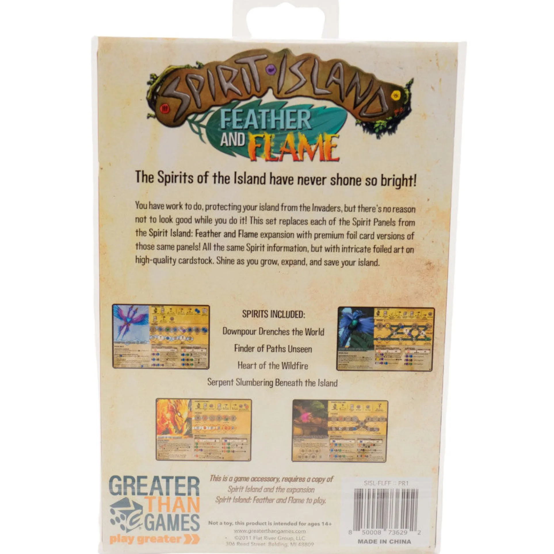 Spirit Island Feather & Flame: Shimmering Foil Spirit Panels