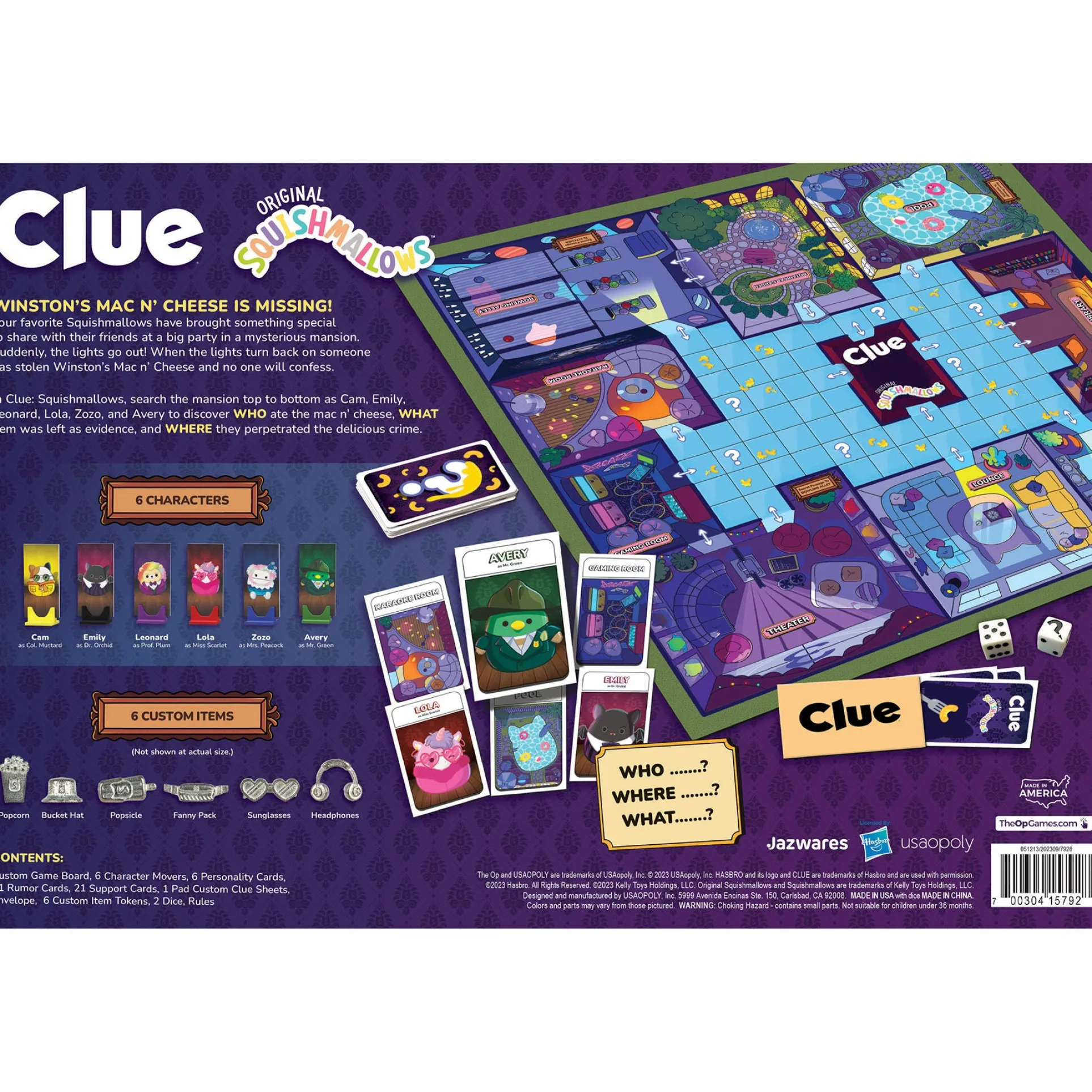 Squishmallows CLUE® Mystery Board Game by USAopoly