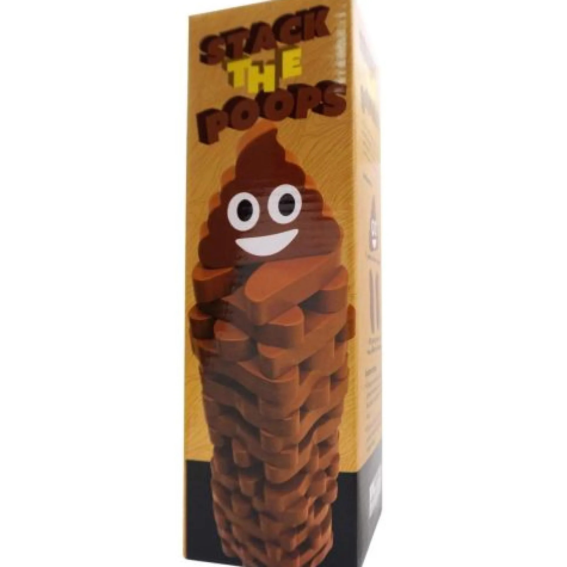 Stack the Poops Wooden Tower Game - Family Fun with a Twist