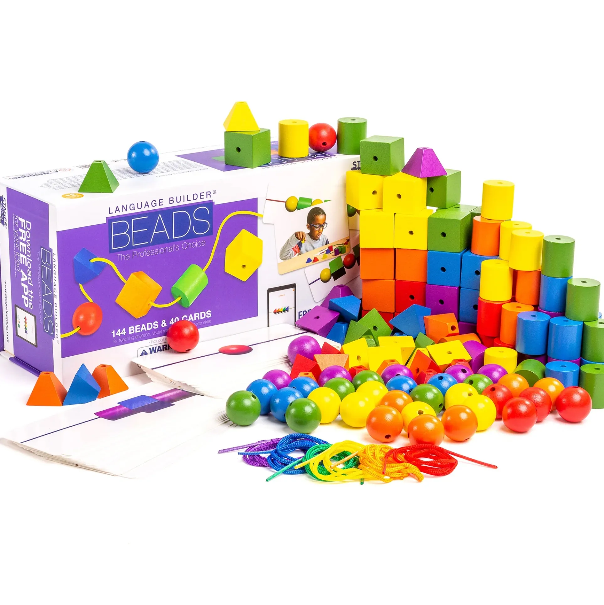 Stages Learning Language Builder Stringing Beads Set - 144 Pieces