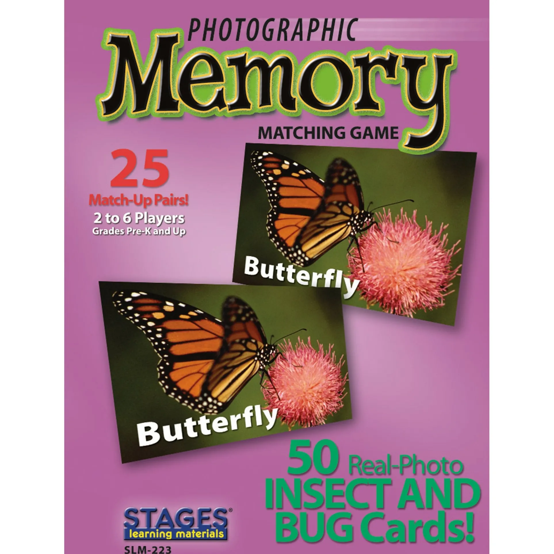 Stages Learning Materials - Memory Matching Game - Insects & Bugs - 3 Pack