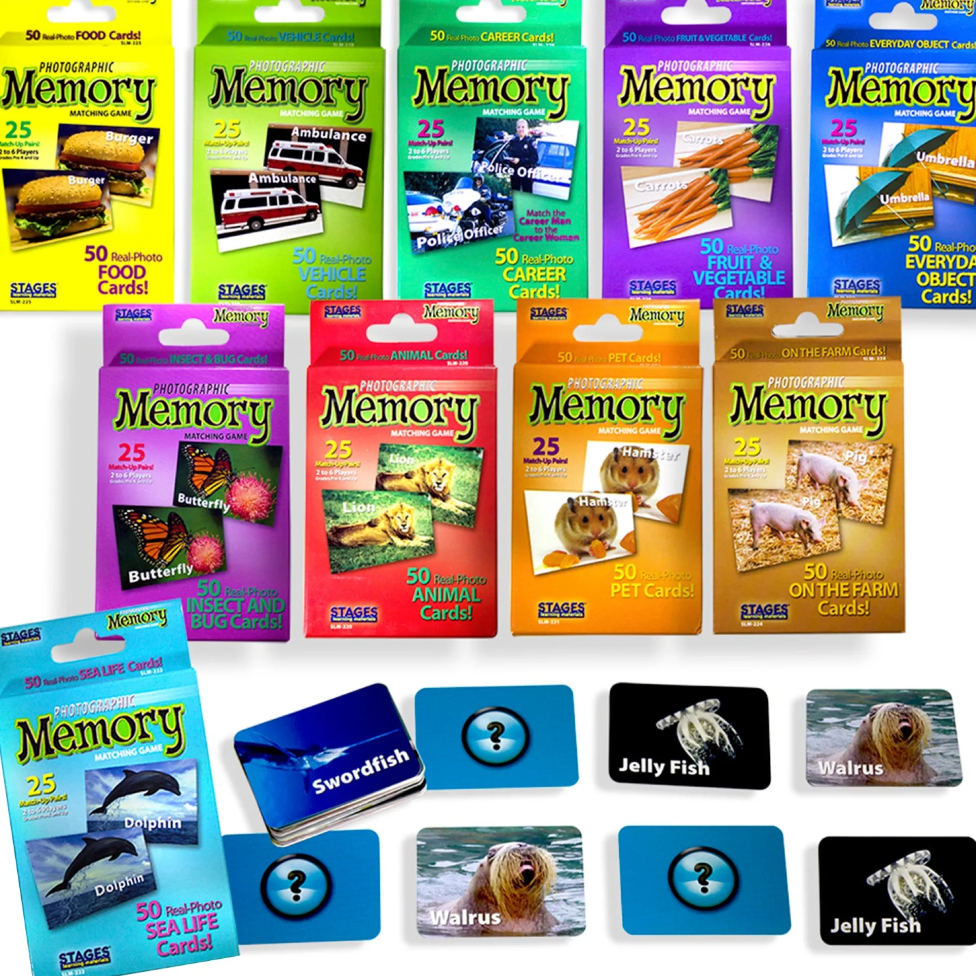 Stages Learning Materials - Photographic Memory Matching Games - Set of 10