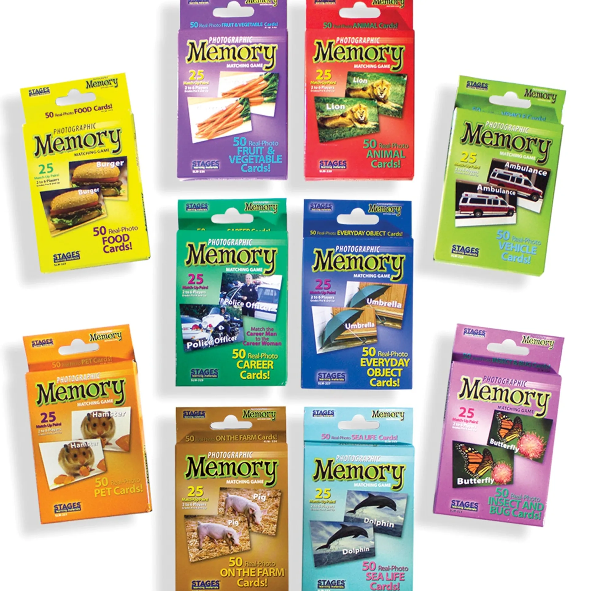 Stages Learning Materials - Photographic Memory Matching Games - Set of 10