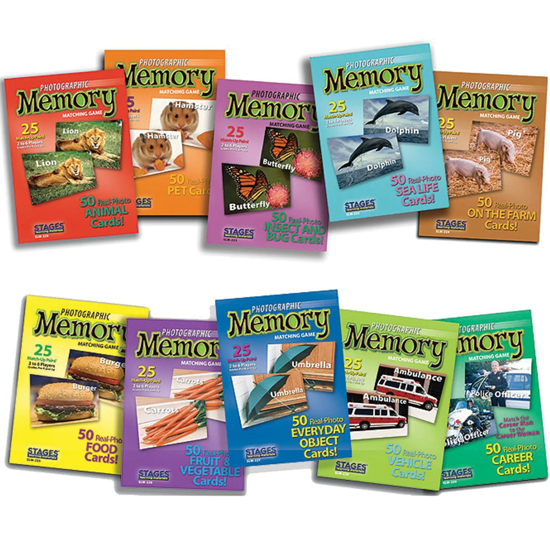 Stages Learning Materials - Photographic Memory Matching Games - Set of 10