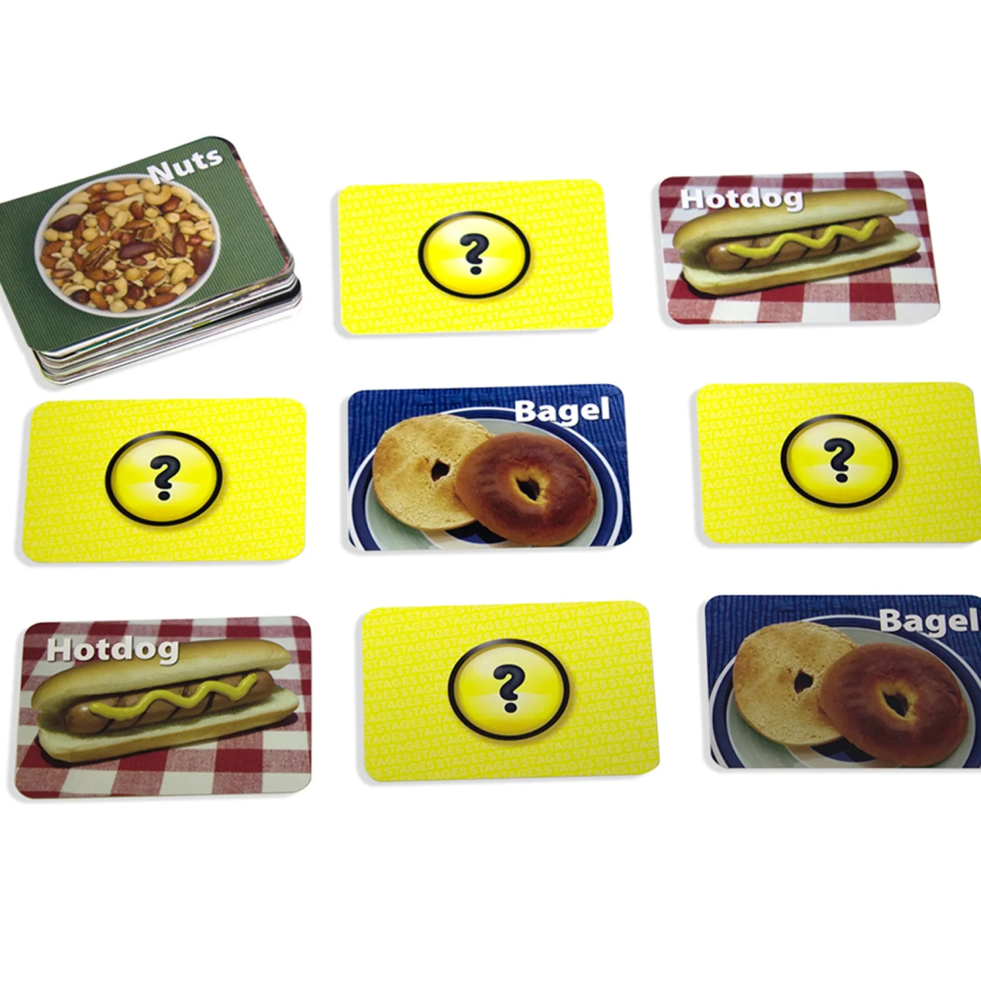Stages Learning Materials Memory Match Game - Food Trio
