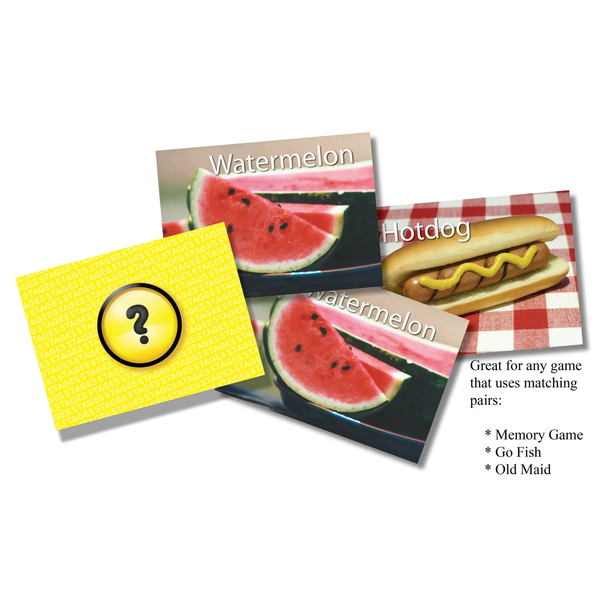 Stages Learning Materials Memory Match Game - Food Trio