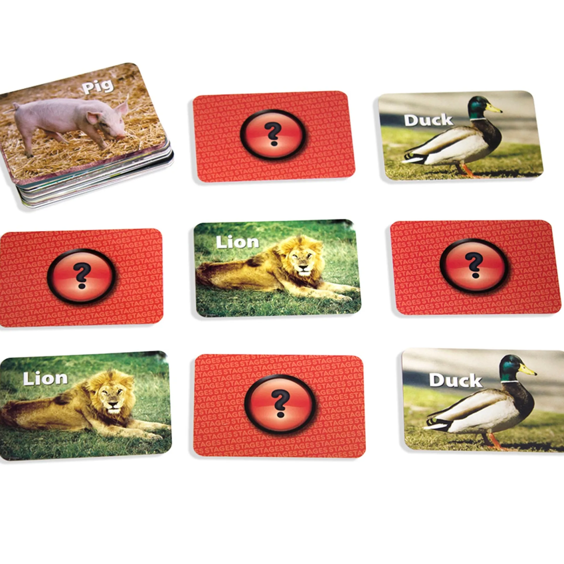 Stages Learning Materials - Animal Photographic Memory Matching Game - Pack of 3