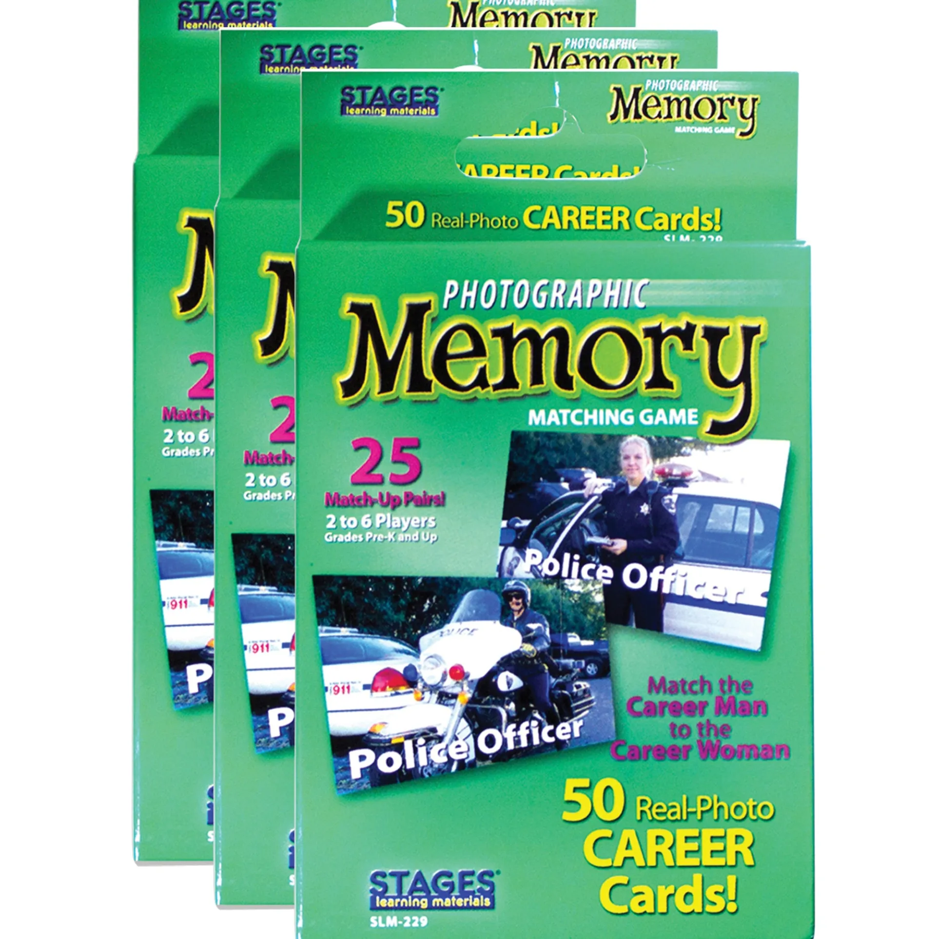 Stages Learning Memory Match - Careers Photographic Game - Triple Pack