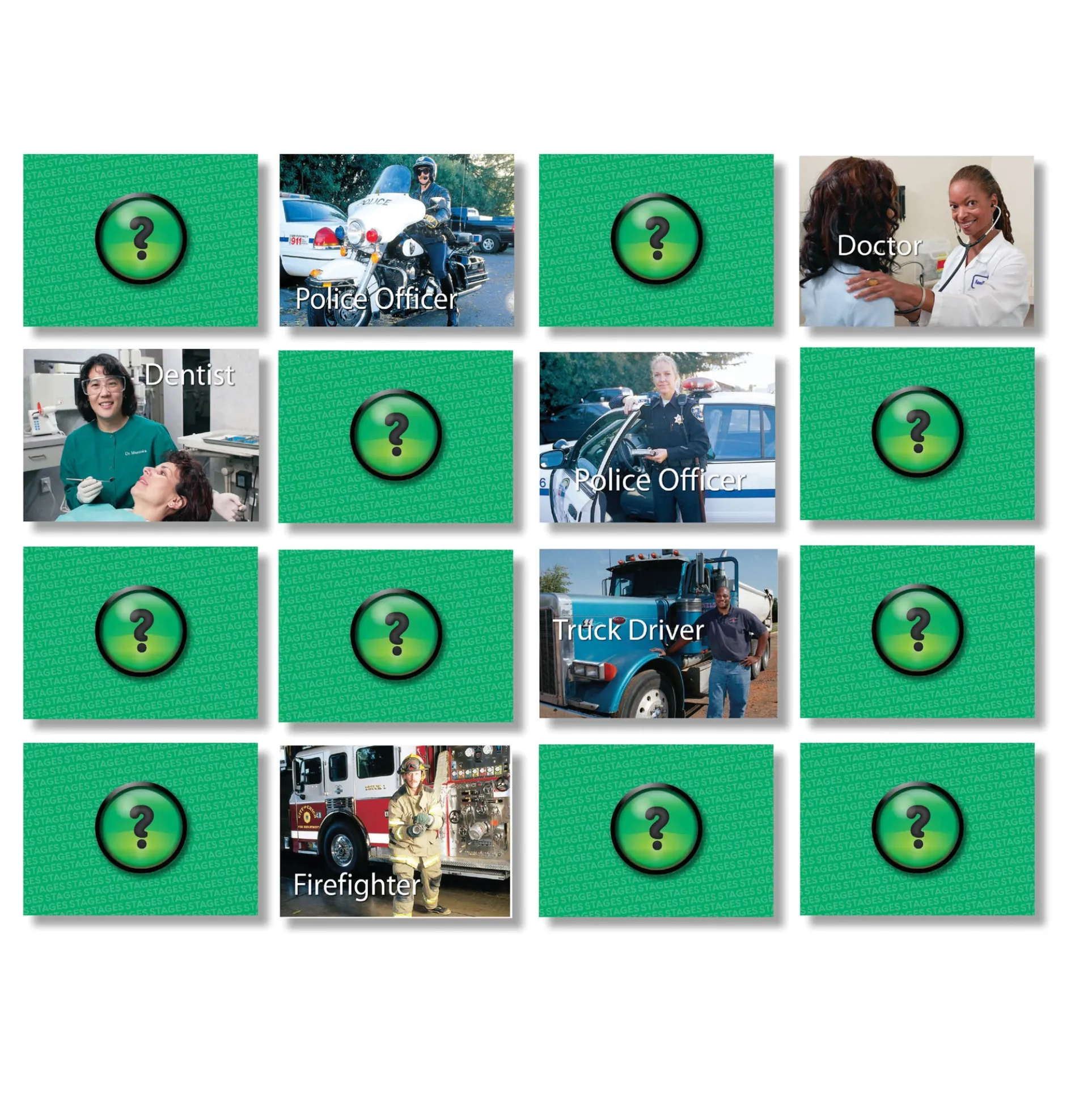 Stages Learning Memory Match - Careers Photographic Game - Triple Pack