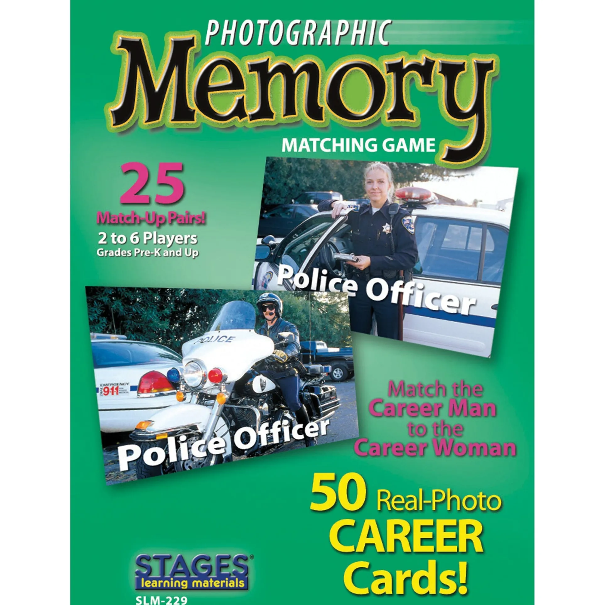 Stages Learning Memory Match - Careers Photographic Game - Triple Pack