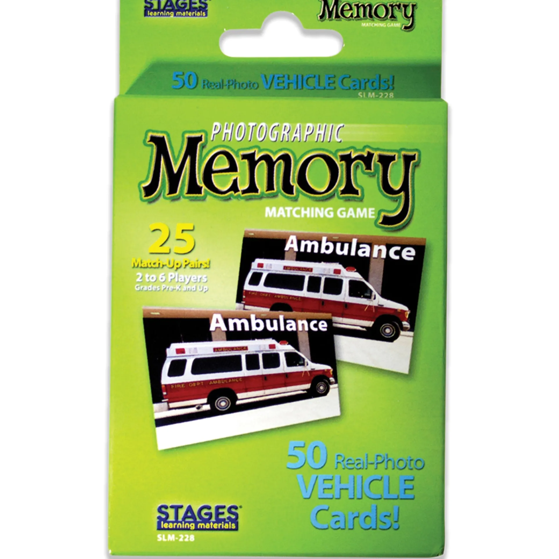 Stages Learning Photographic Memory Match Game - Vehicles Edition - 3 Pack
