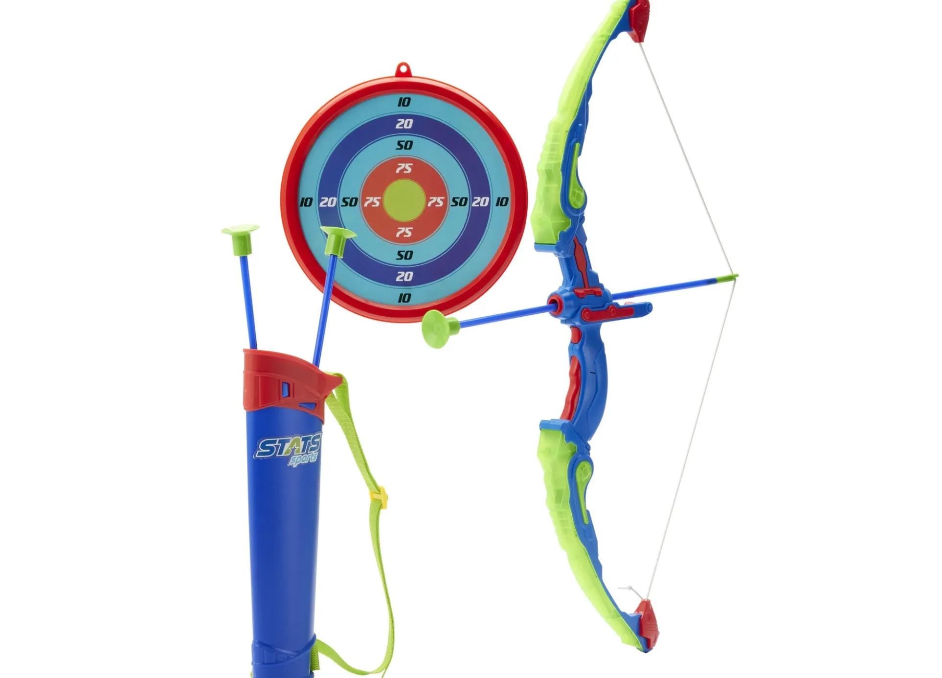 Stats Illuminated Archery Set for Kids with Target and Suction Cup Arrows