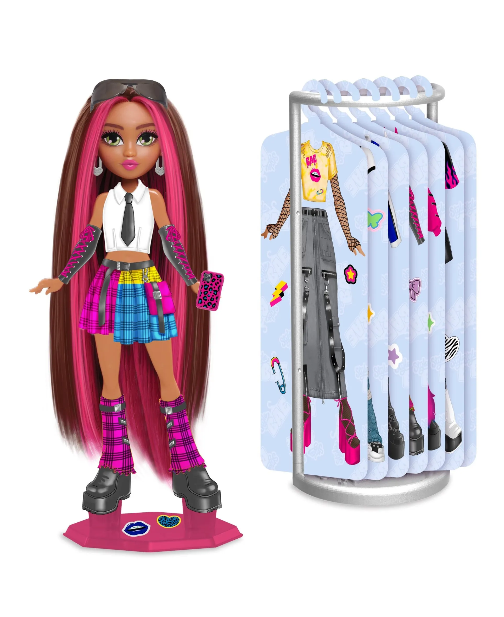 Style Bae Kenzie 10-inch Fashion Doll with Reusable Sticker Outfits and Accessories