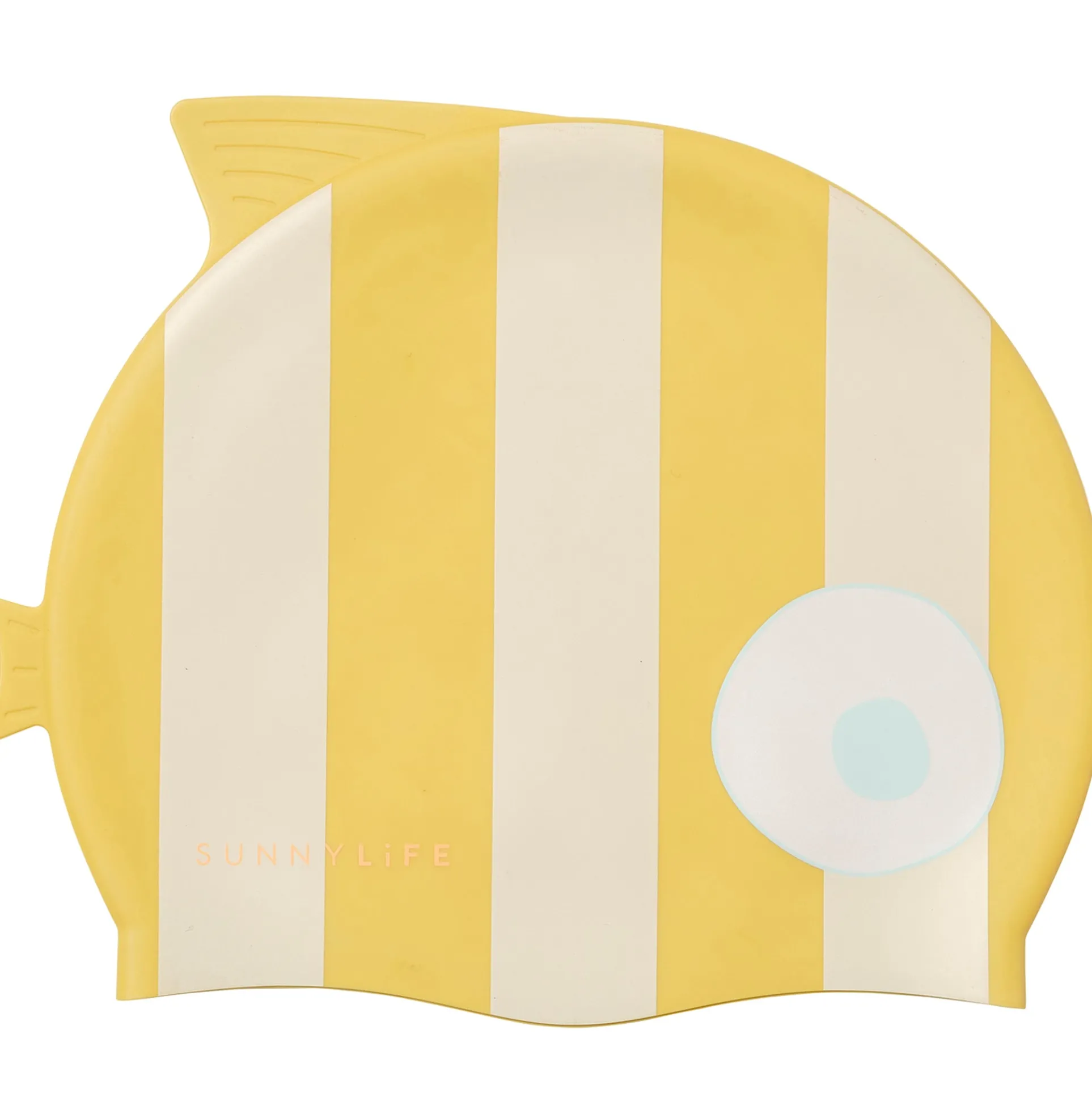 Sunnylife Finn The Fish Kids' Silicone Swim Cap, Ages 3-9