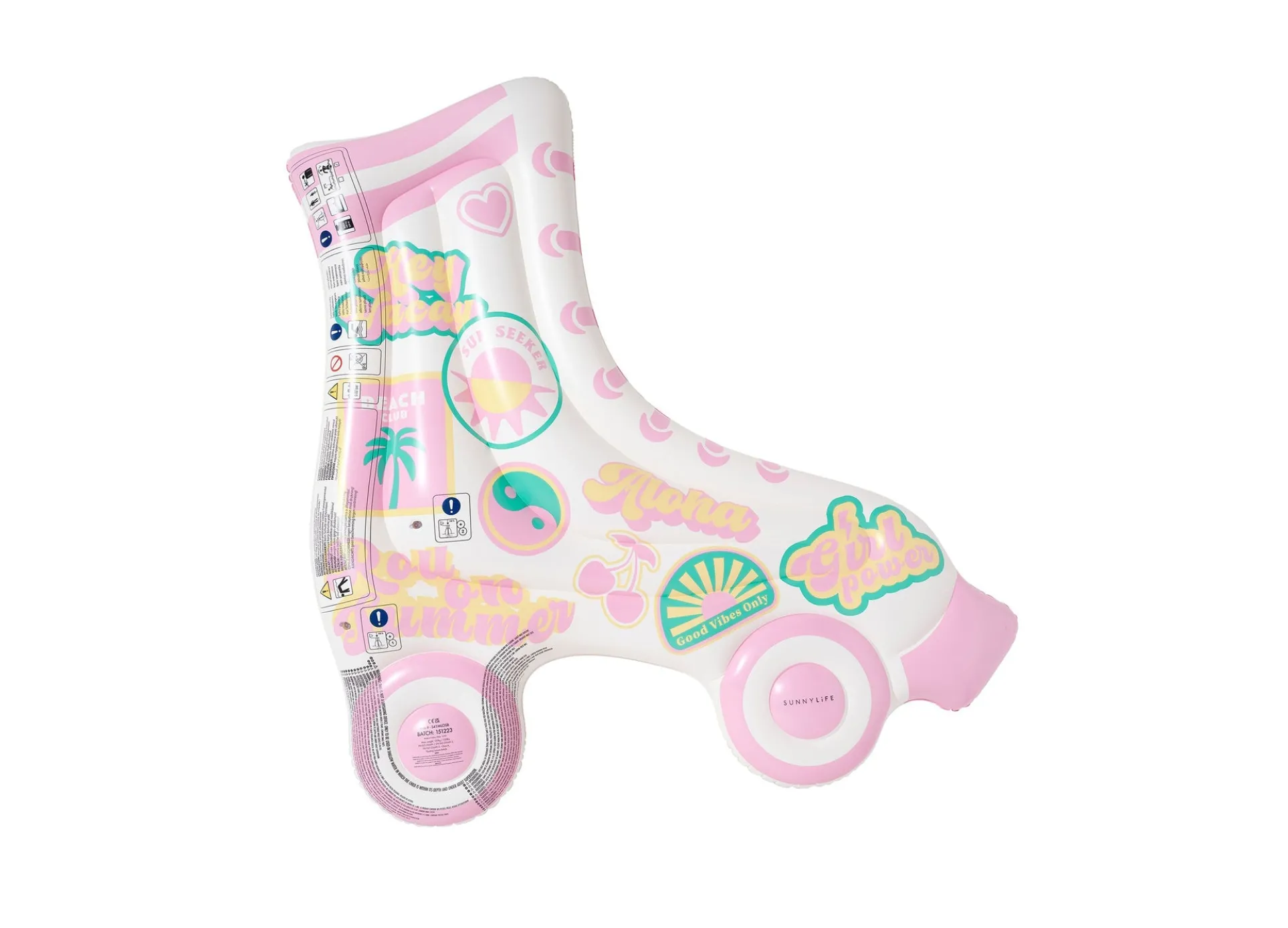 Sunnylife Kids Roller Skate Pool Float - Summer Sherbert Lie-On Lounge