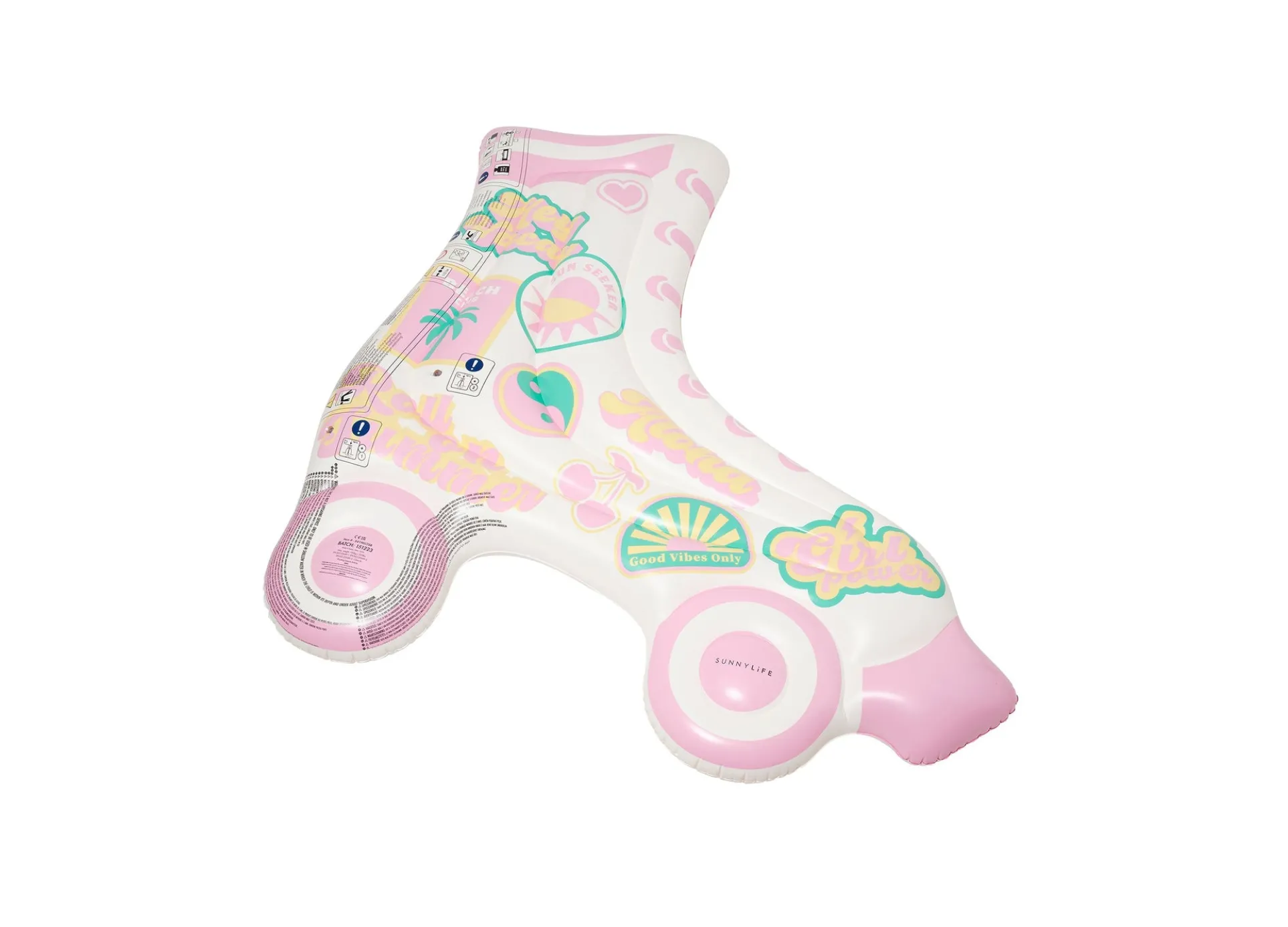 Sunnylife Kids Roller Skate Pool Float - Summer Sherbert Lie-On Lounge