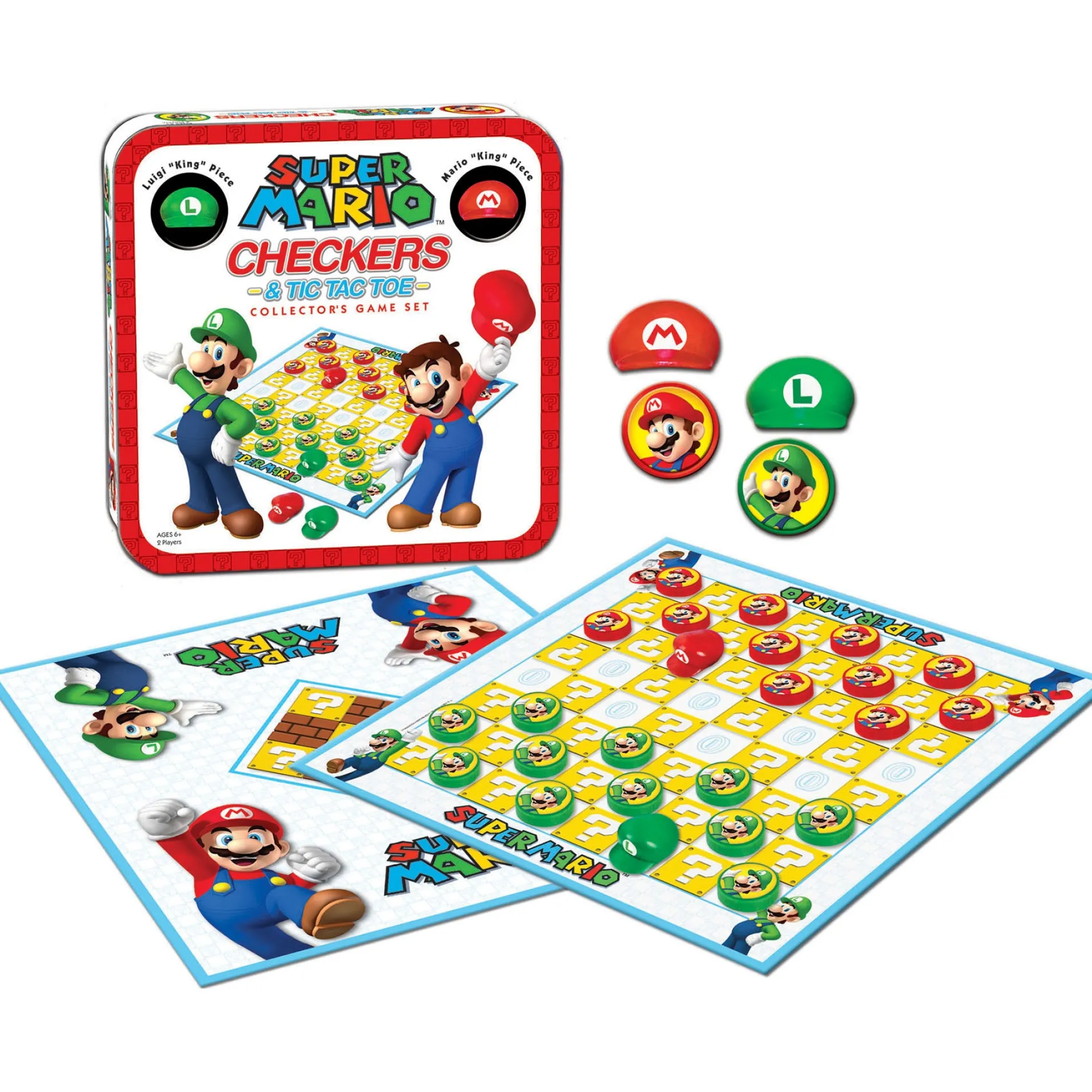 Super Mario Checkers & Tic Tac Toe Collector's Game Set by USAopoly
