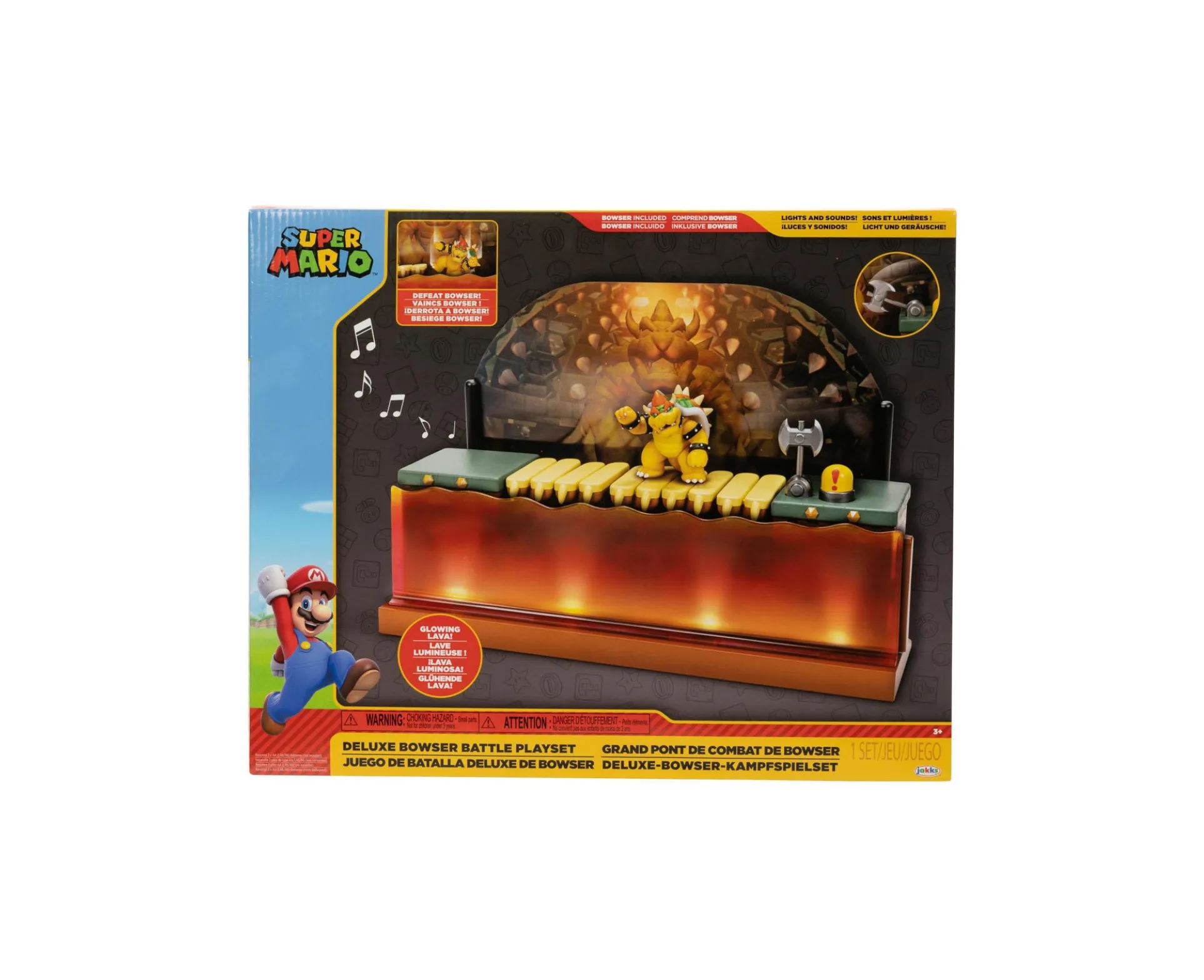 Super Mario Deluxe Bowser Battle Playset with Interactive Features