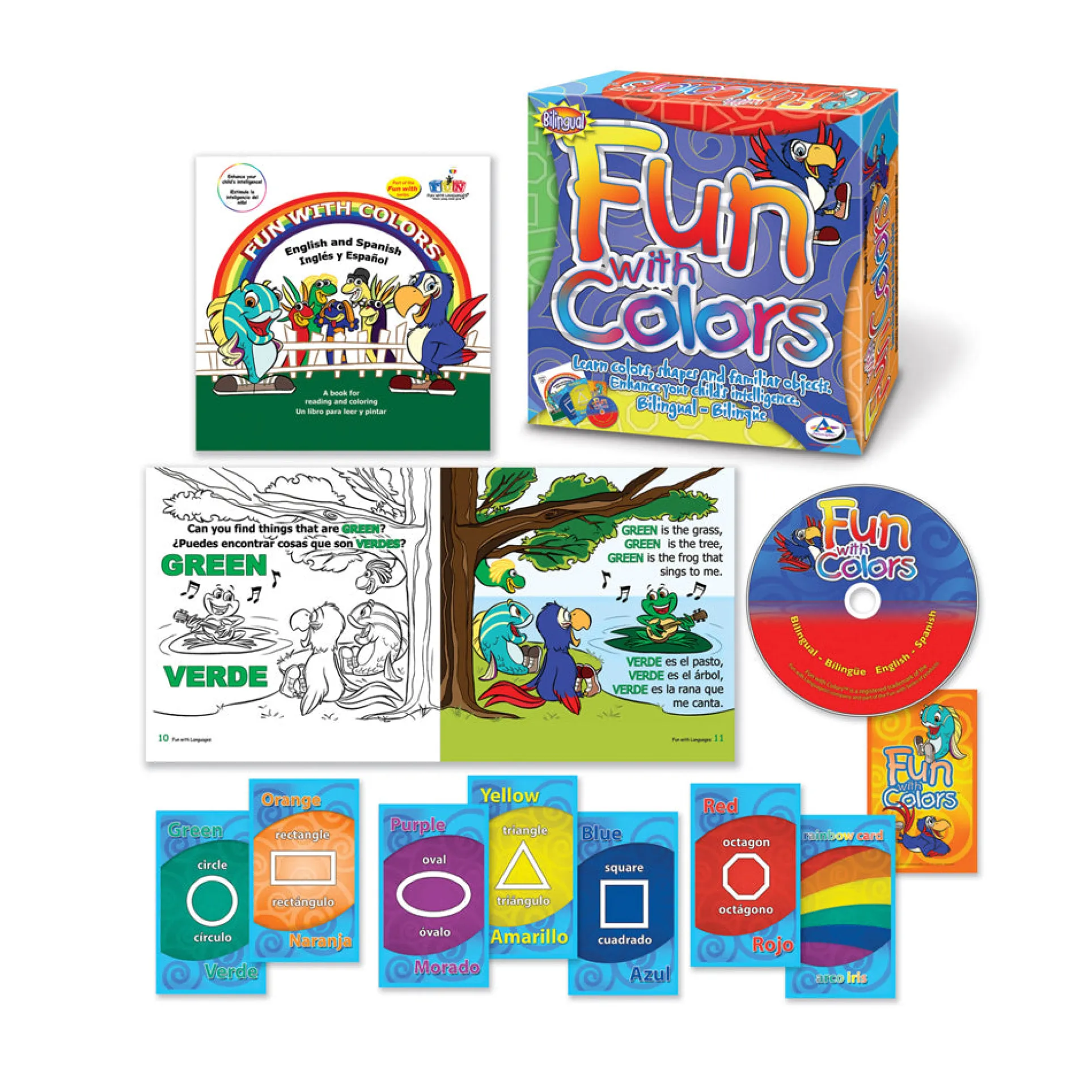 Talicor Fun with Colors Educational Game Set - Bilingual Learning Kit