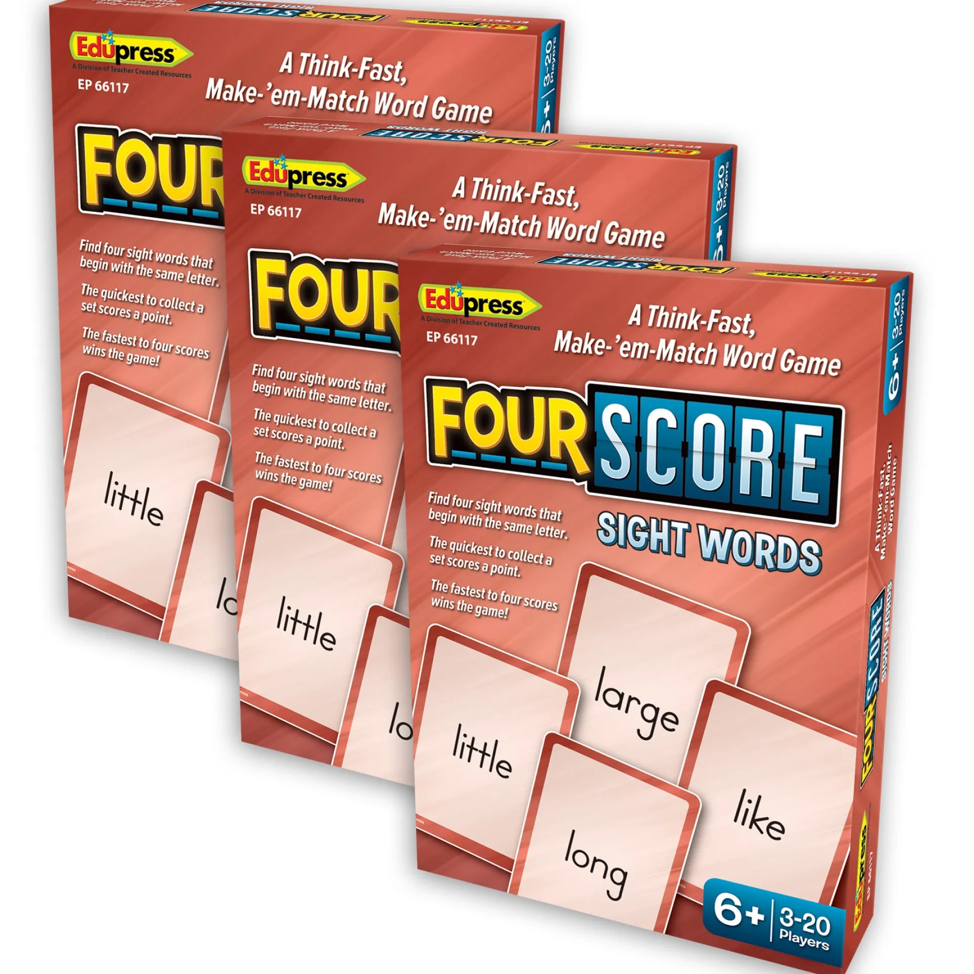 Teacher Created Resources Sight Words Showdown Card Game - 3 Pack