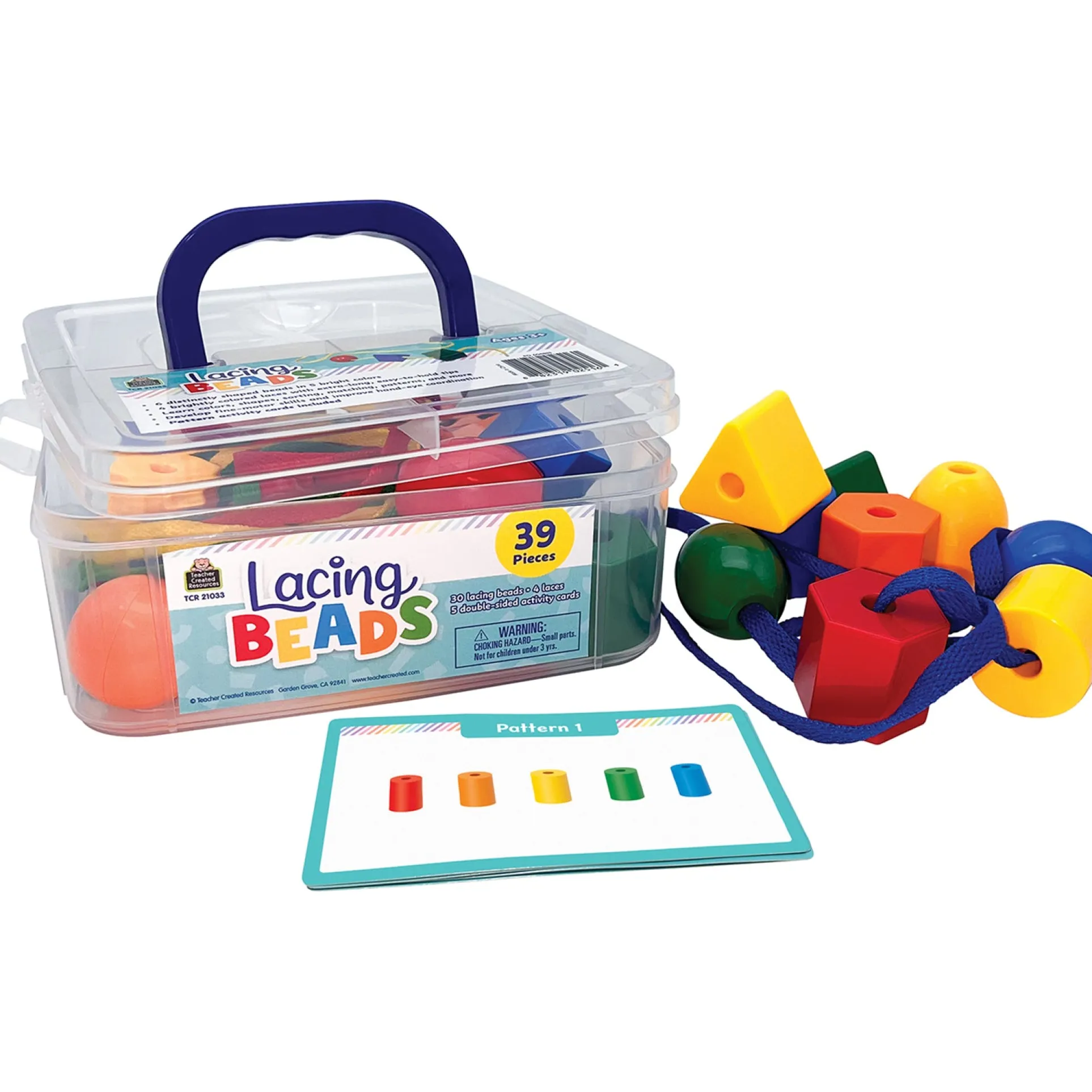 Teacher Created Resources Rainbow Lacing Beads Set