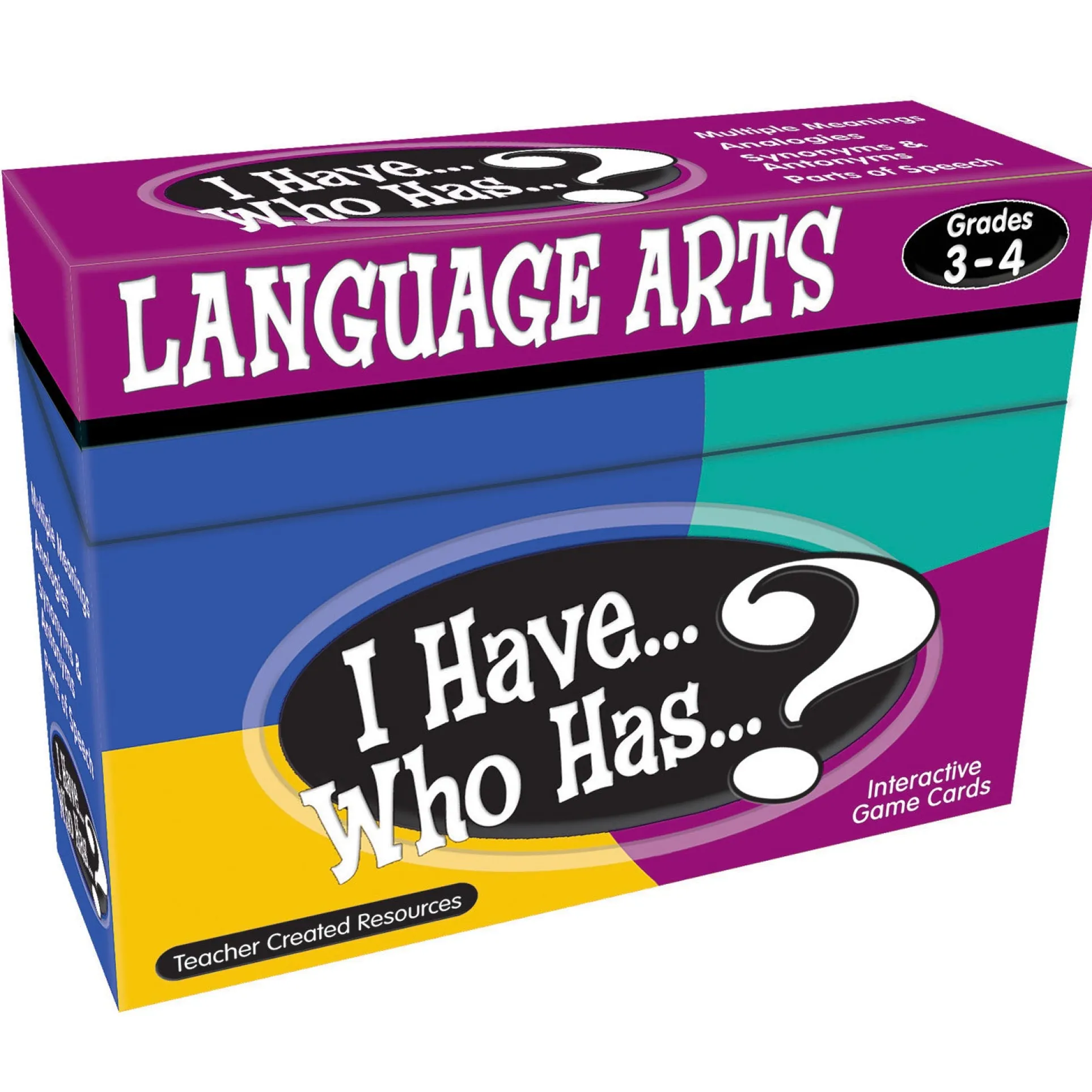 Teacher Created Resources I Have, Who Has Language Arts Game - Grades 3-4