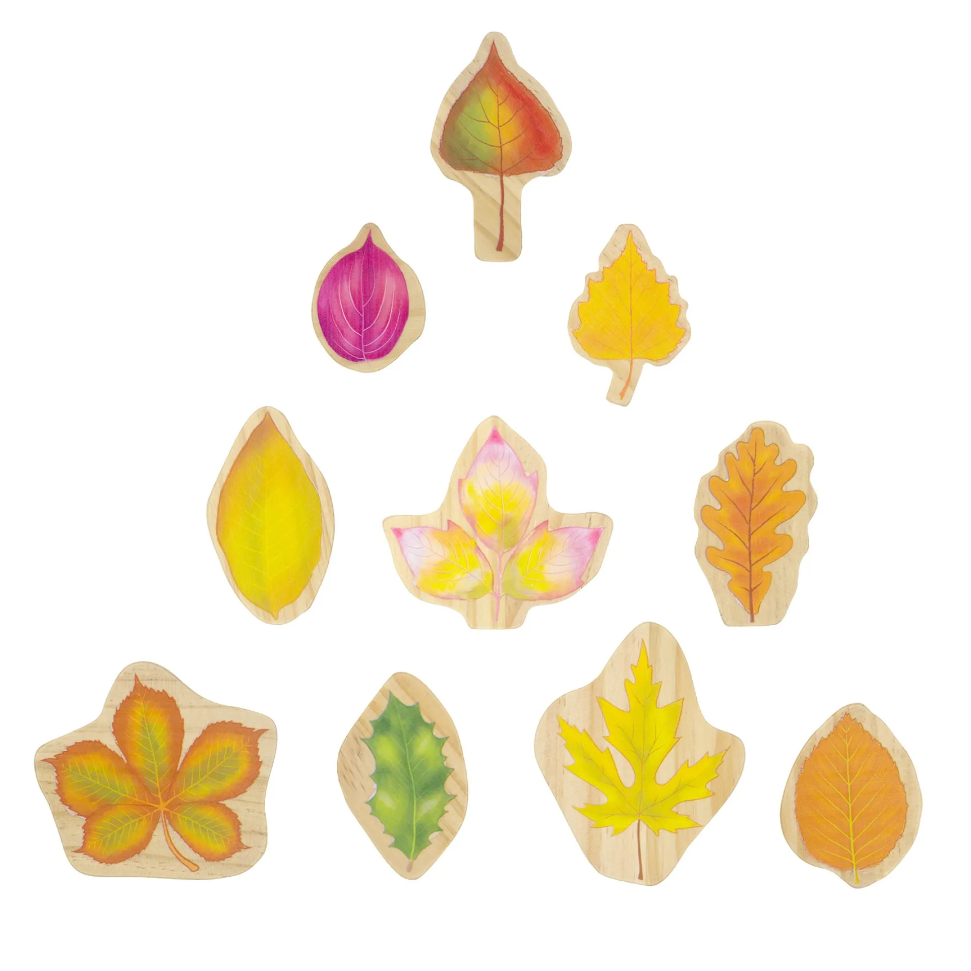The Freckled Frog Stacking Leaves - Educational Wooden Block Set