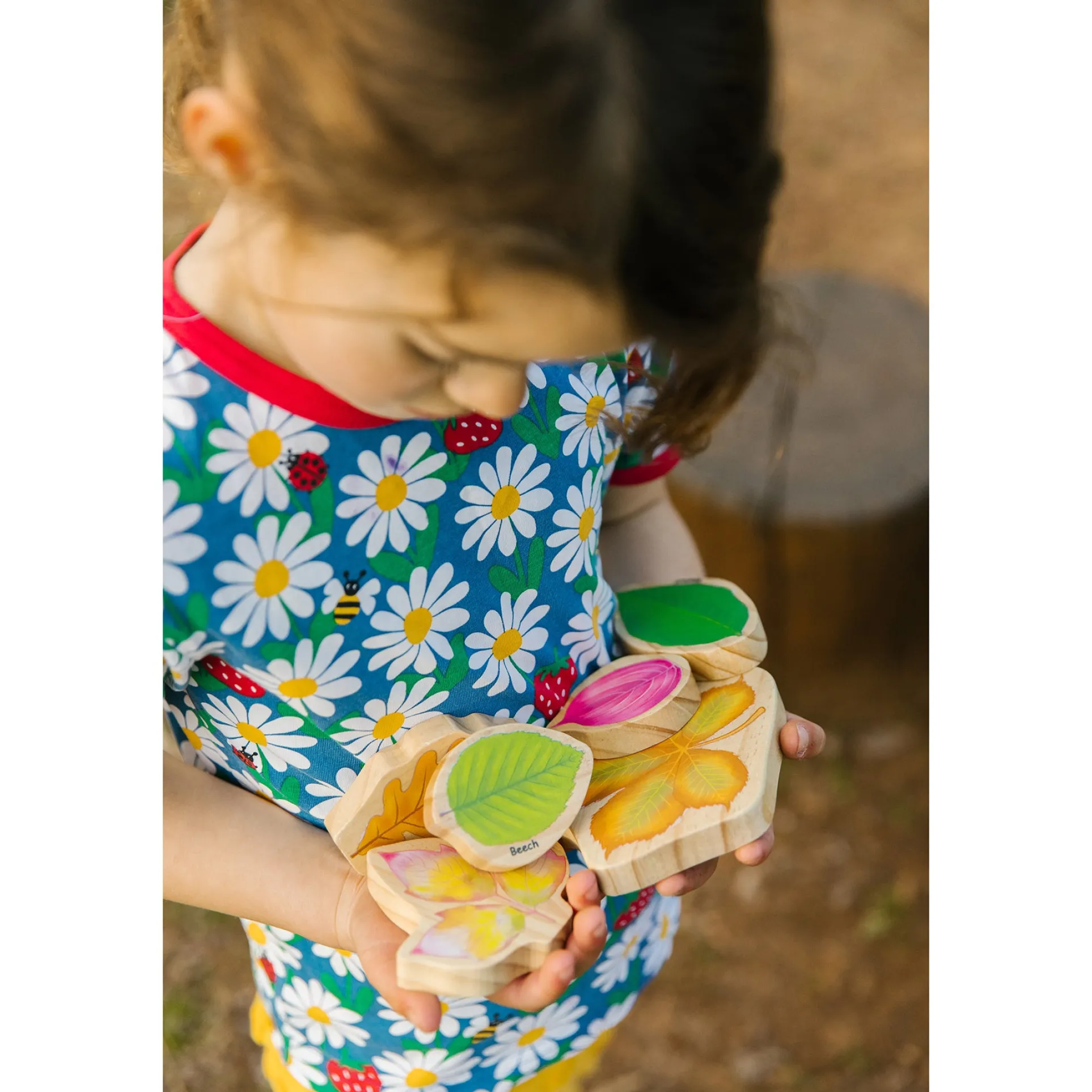 The Freckled Frog Stacking Leaves - Educational Wooden Block Set