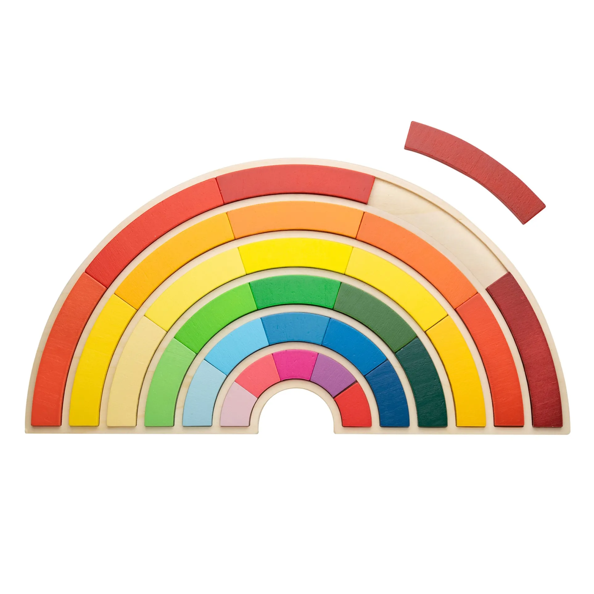 The Freckled Frog Rainbow Colors Wooden Puzzle - 30 pc