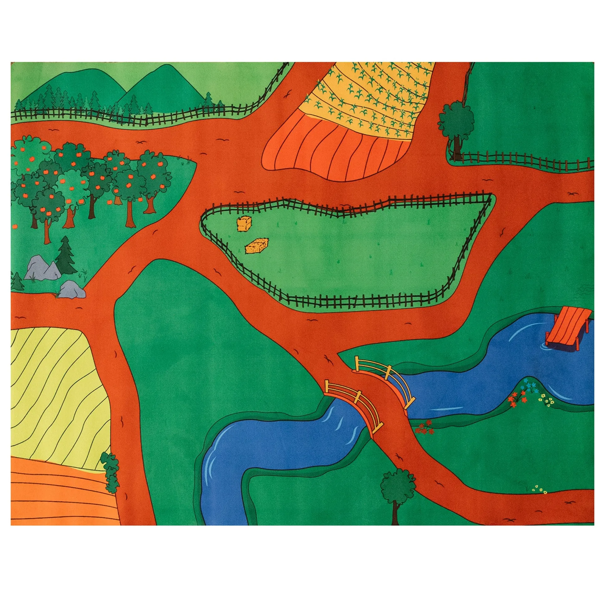 The Freckled Frog Farm-Themed Play Mat for Kids