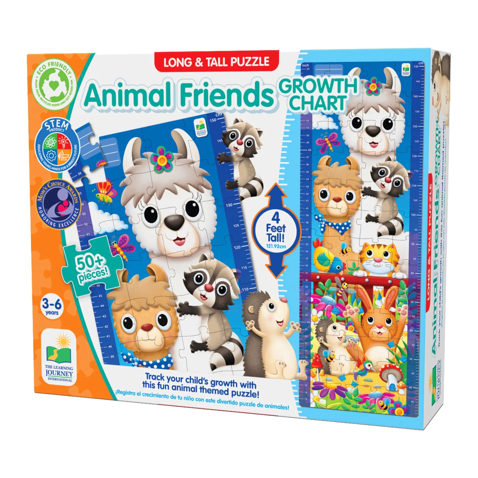 The Learning Journey Long & Tall Animal Friends Growth Chart Puzzle - 50+ pc