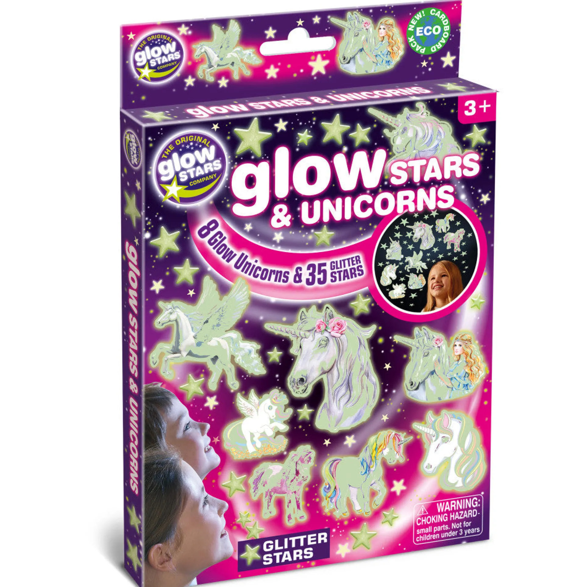The Original Glowstars Glow-in-the-Dark Unicorns and Stars Room Decor Kit