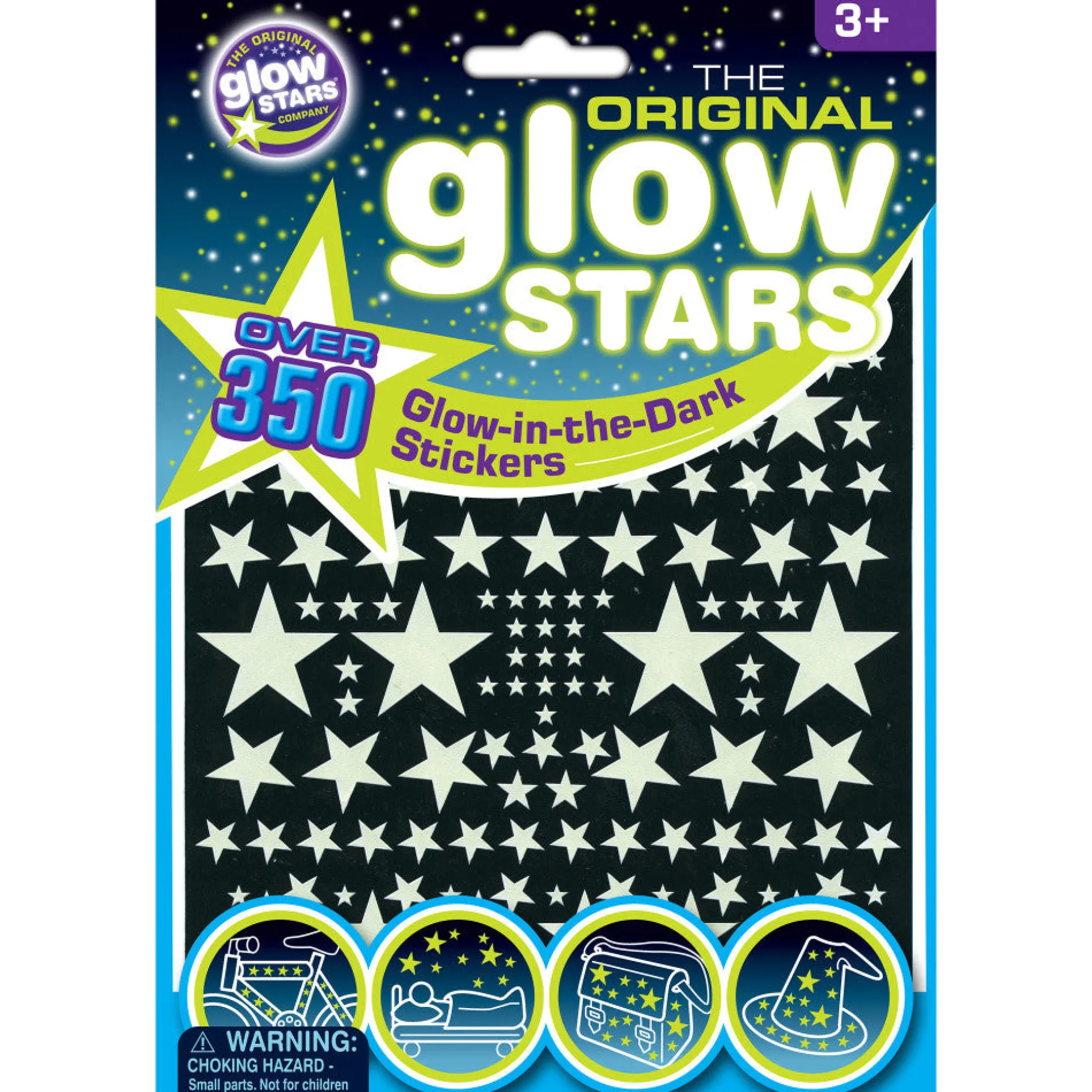 The Original Glowstars Glow-in-the-Dark 350+ Paper Star Stickers Kit