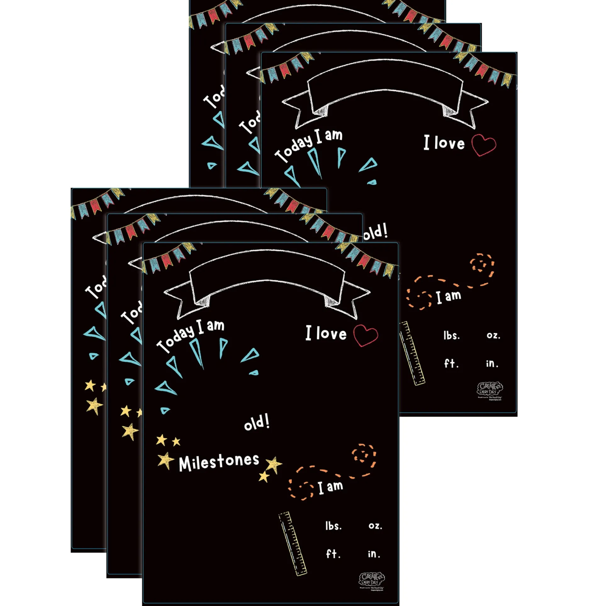 The Pencil Grip Home Milestones Interactive Playmat - Pack of 6