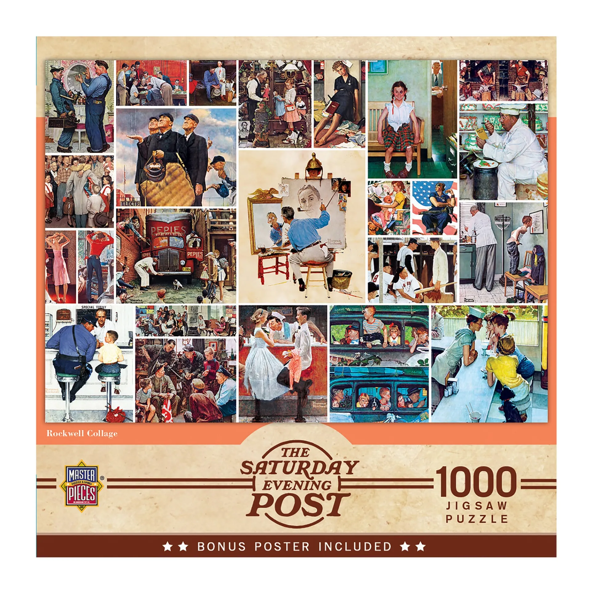 The Saturday Evening Post Norman Rockwell Collage Puzzle - 1000 pc