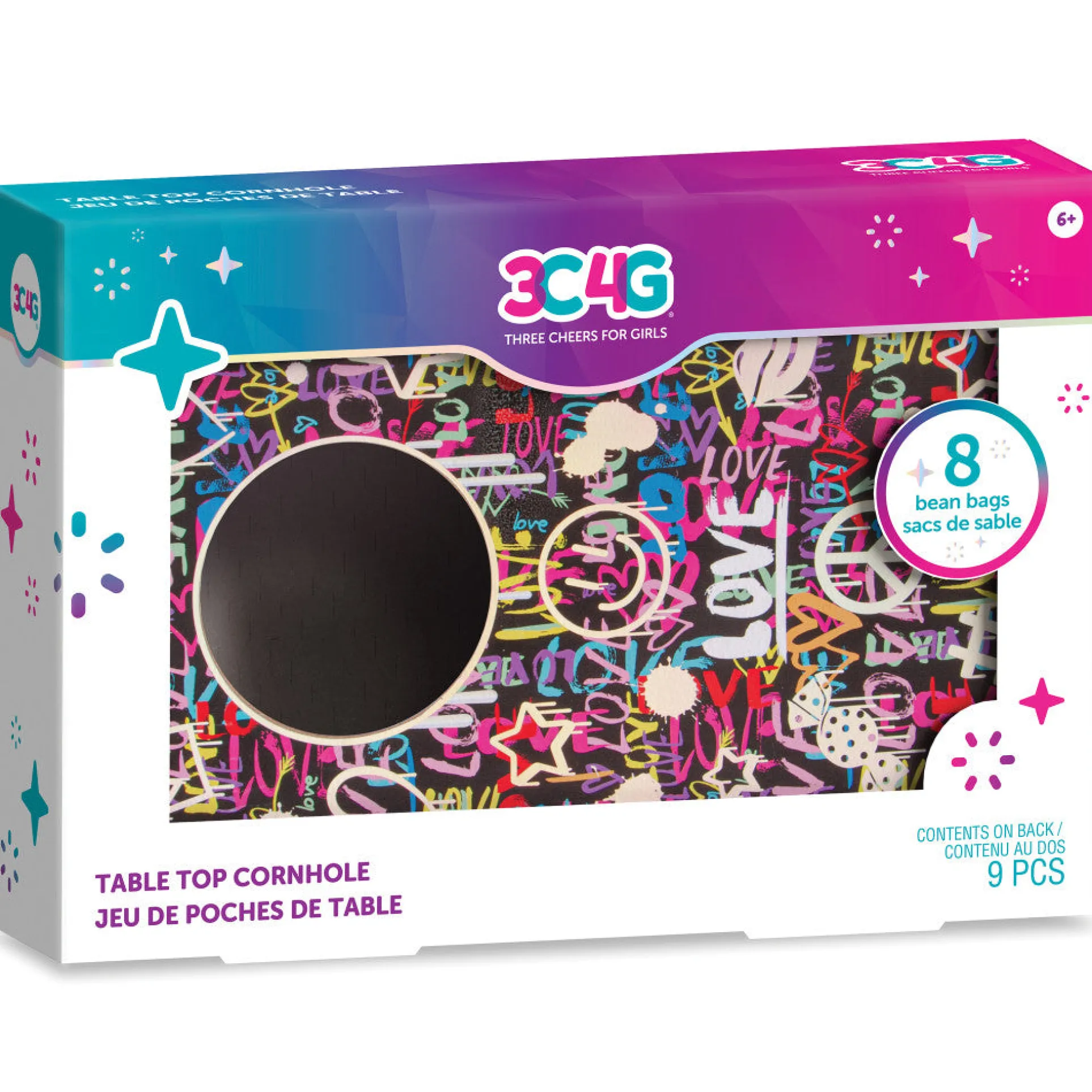 Three Cheers For Girls Graffiti Mini Tabletop Cornhole Game Set