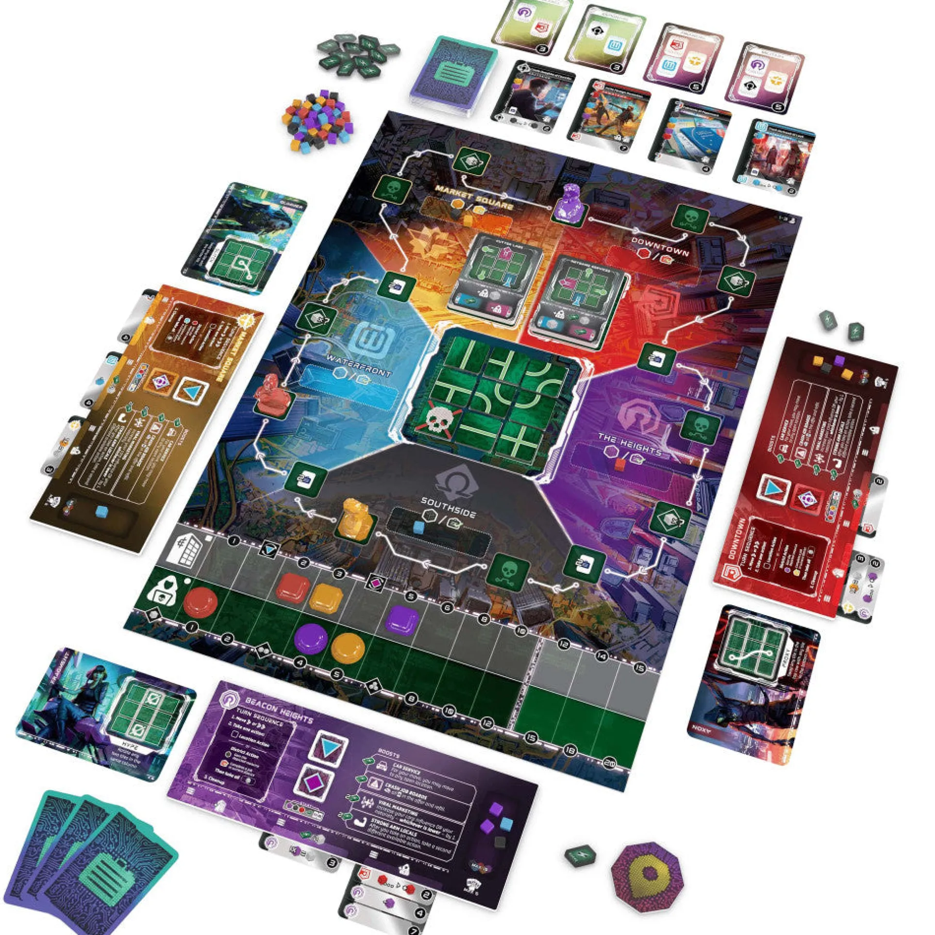 Thunderworks Games: Metrorunner - Ultimate Cyberpunk Strategy Board Game