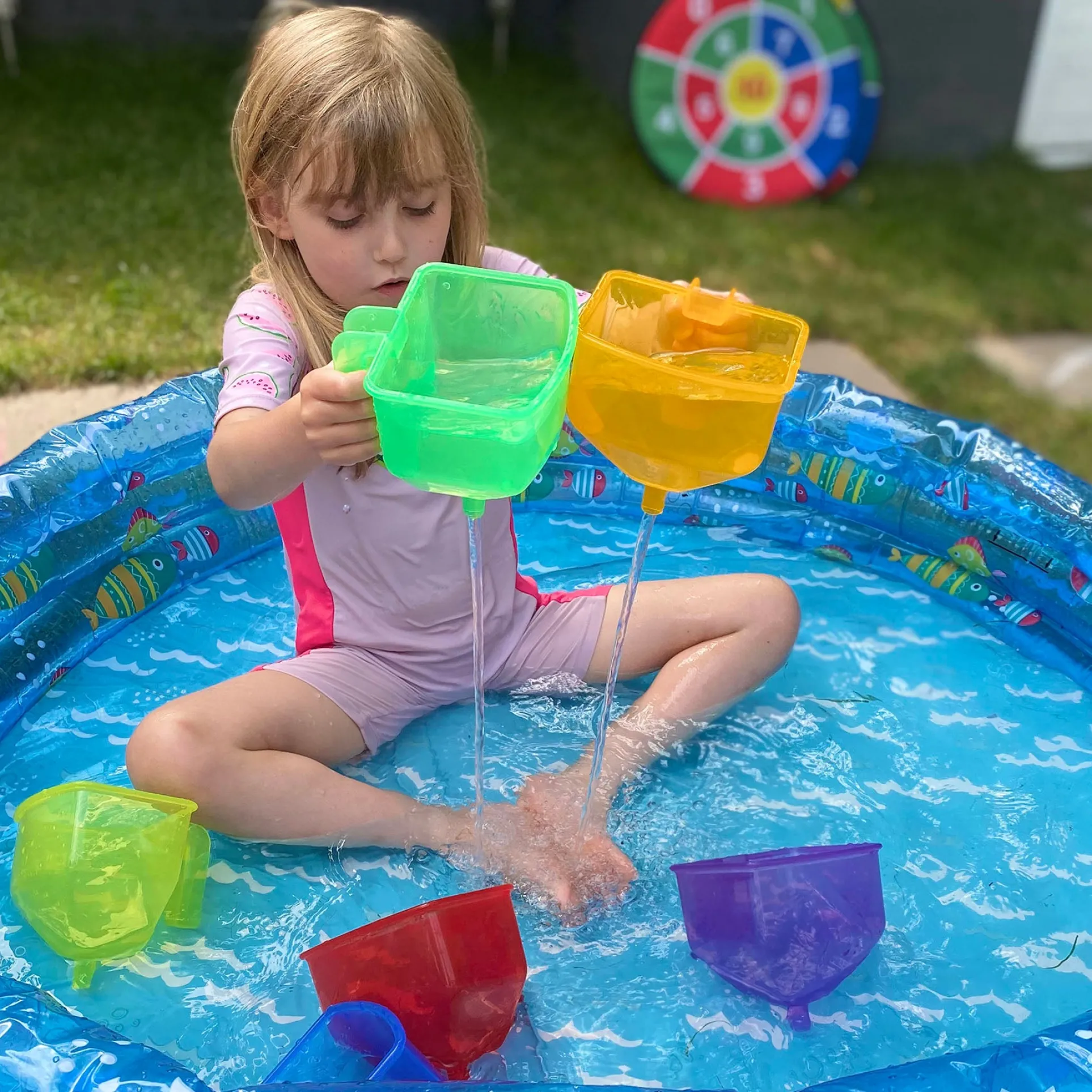 TickiT Colorful Translucent Funnels – Set of 6