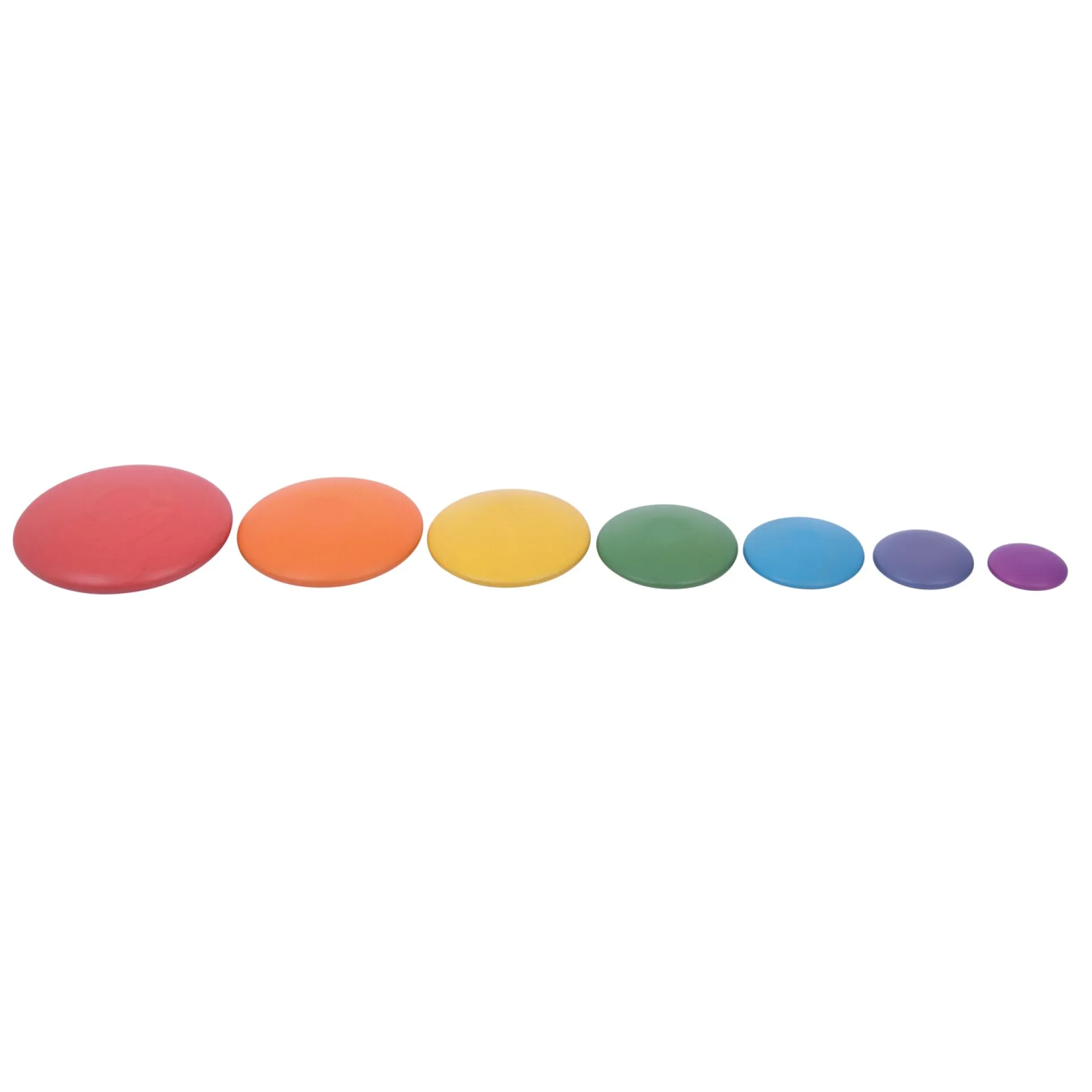 TickiT Rainbow Buttons - Colorful Wooden Balancing Stones, Set of 7