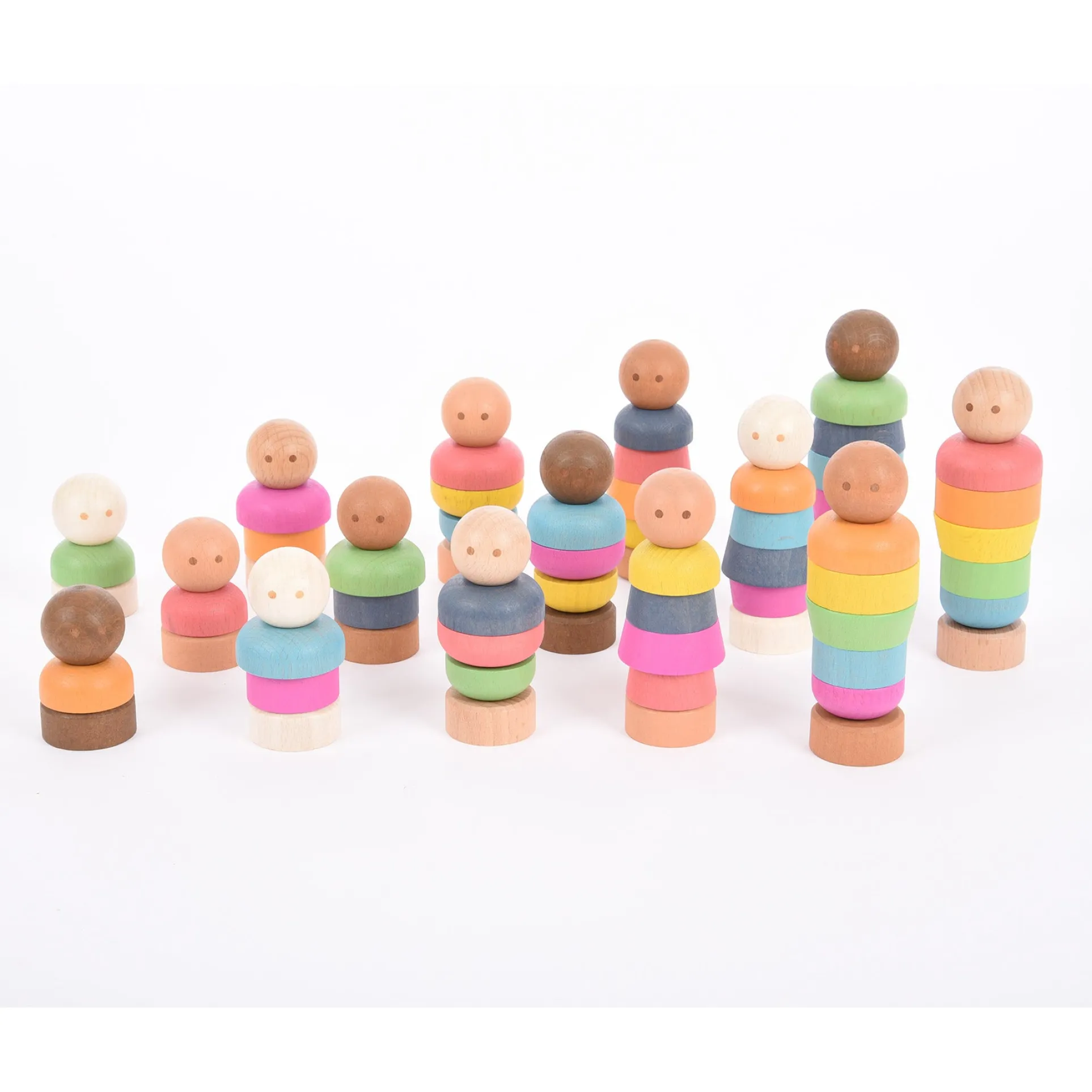 TickiT Rainbow Community People - Multicolored Educational Figures Set