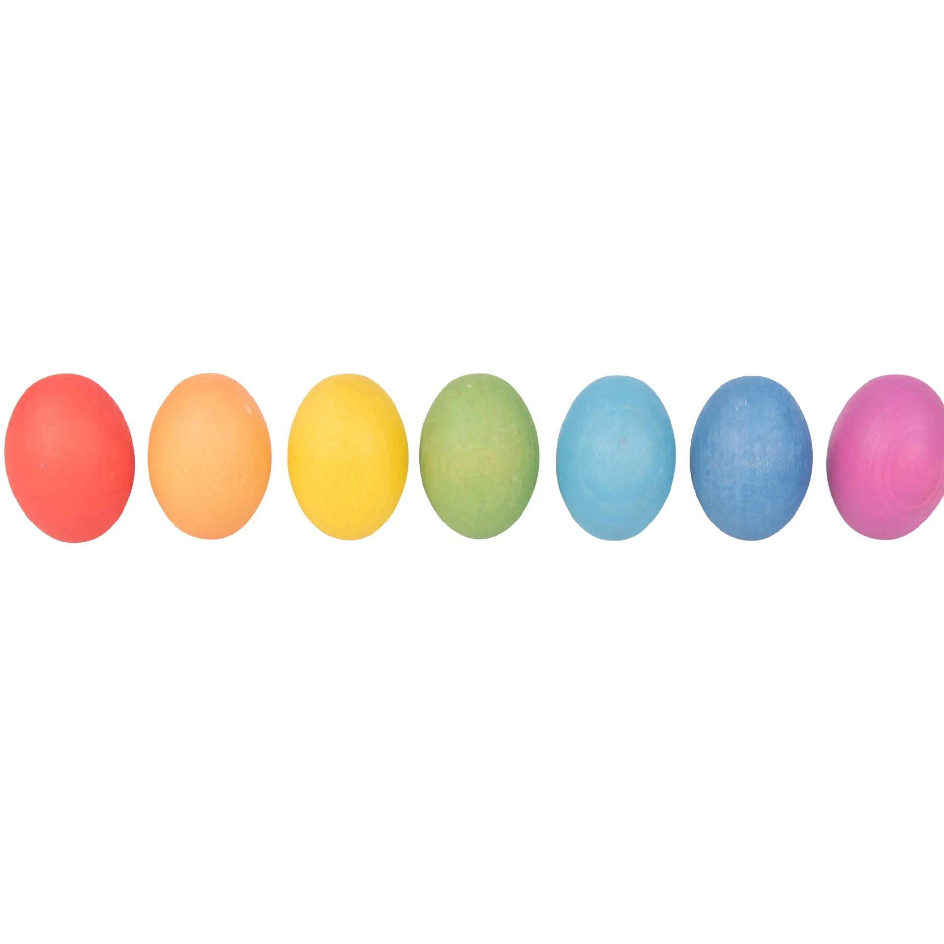 TickiT Rainbow Wooden Eggs - 7 Colorful Sensory Play Set