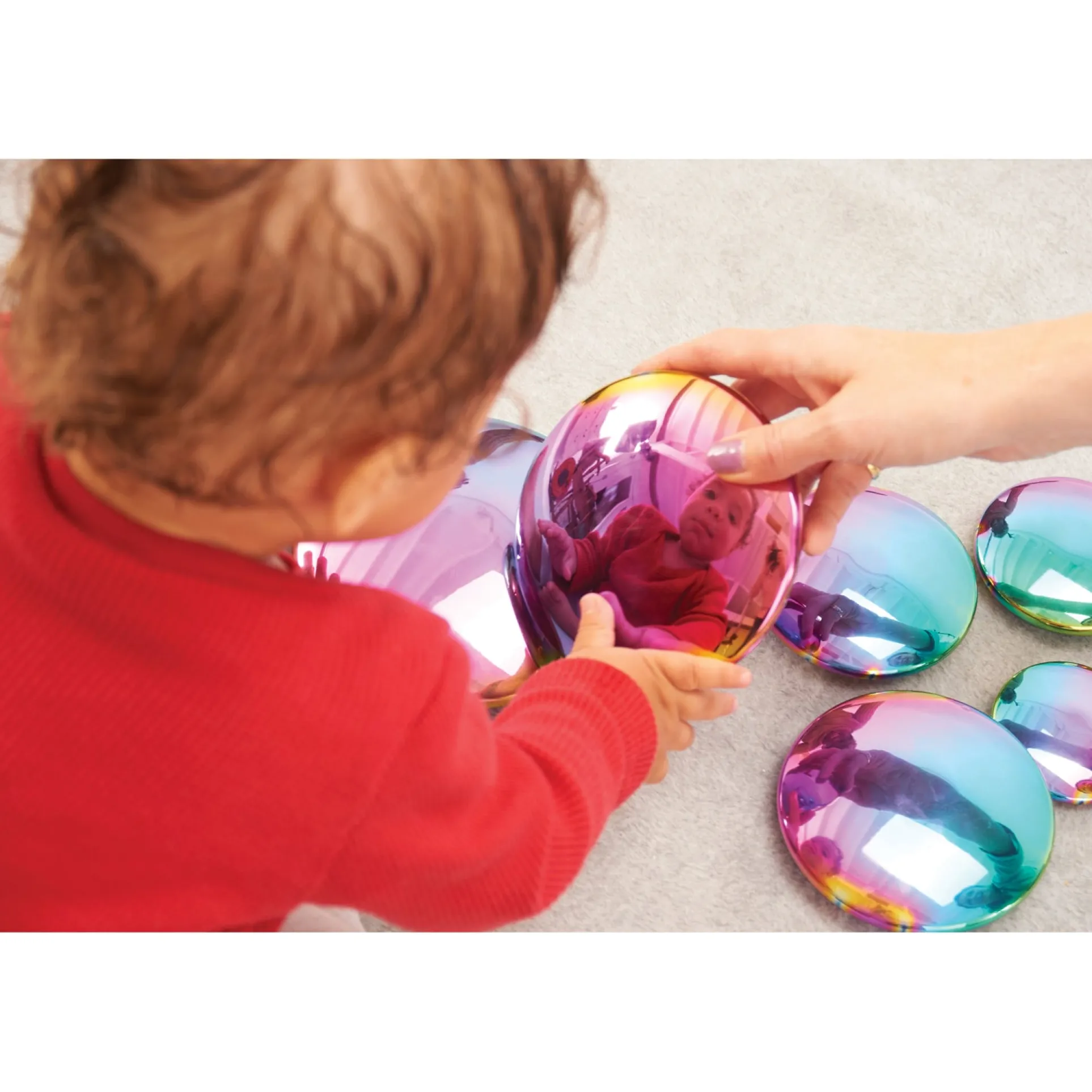 TickiT Sensory Reflective Buttons - Color Burst - Set of 7