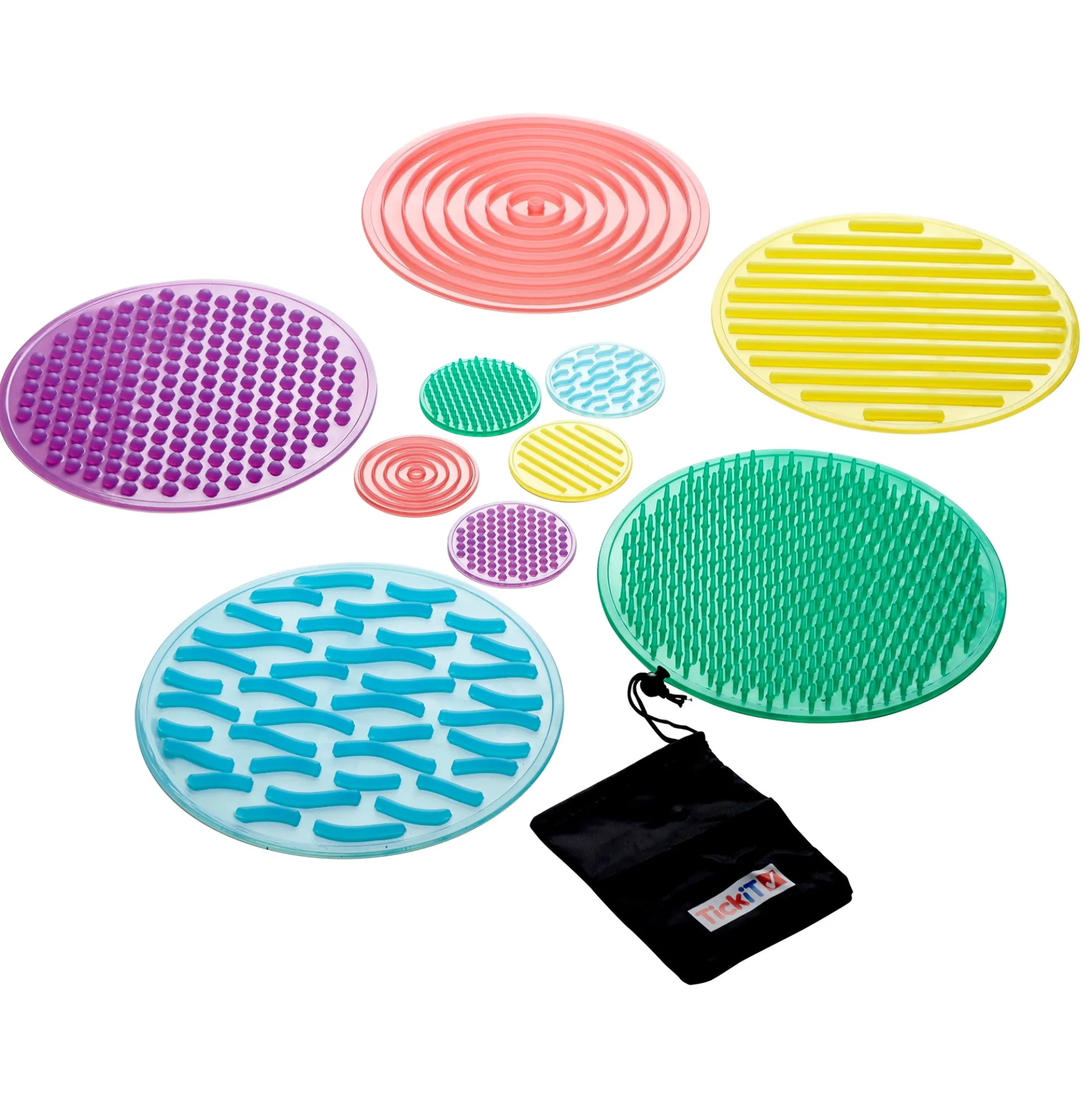 TickiT SiliShapes Sensory Circles - 10 Piece Tactile Texture Set