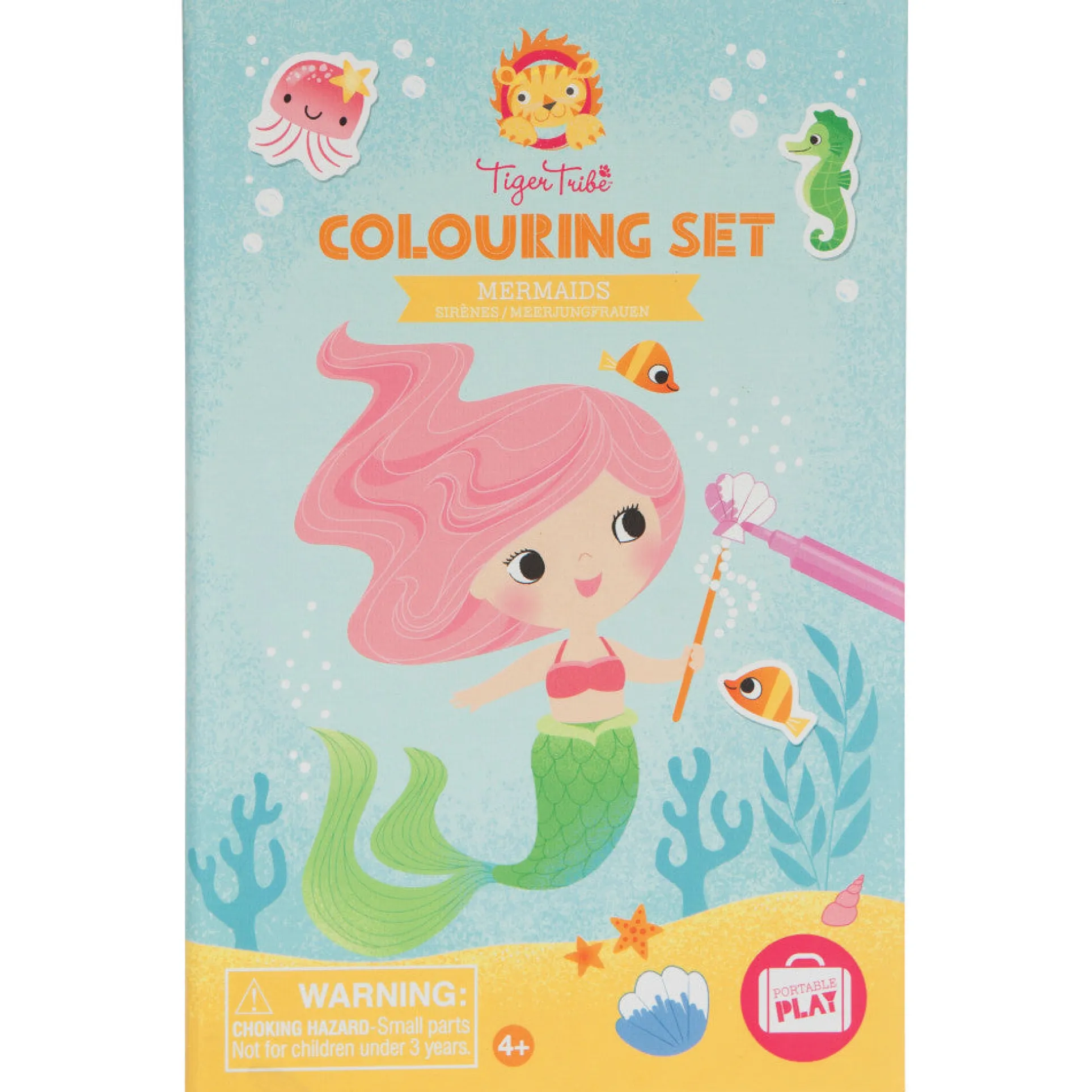 Tiger Tribe Mermaids Coloring Set - Artistic Fun for Kids