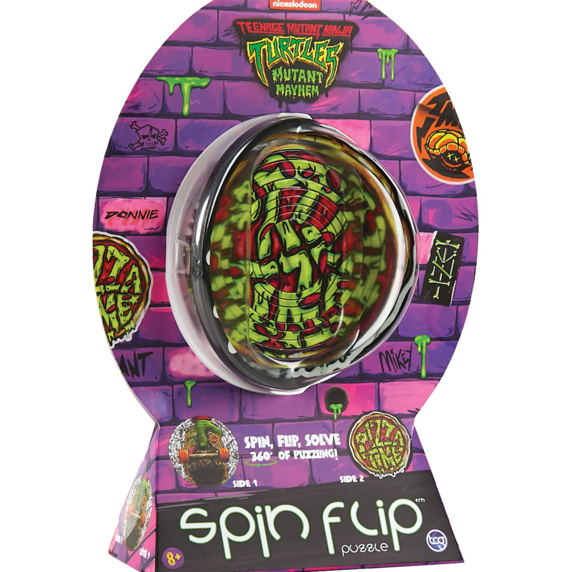 TMNT Spin Flip Puzzle - Double-Sided 12-Ring Challenge